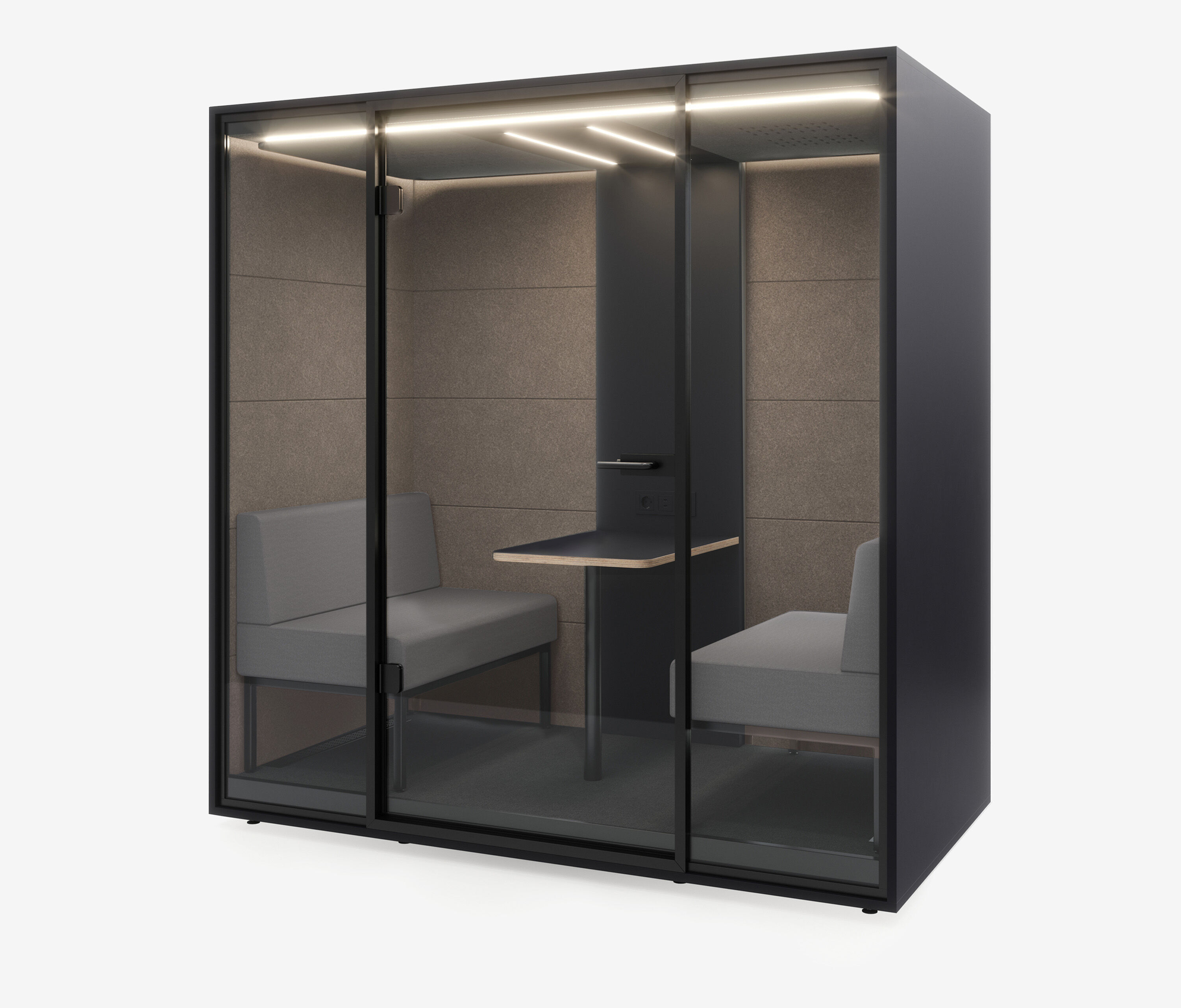 Meetingbox Quattro Anthrazit Anthrazit Kaffee Hellgrau Standard Schwarz