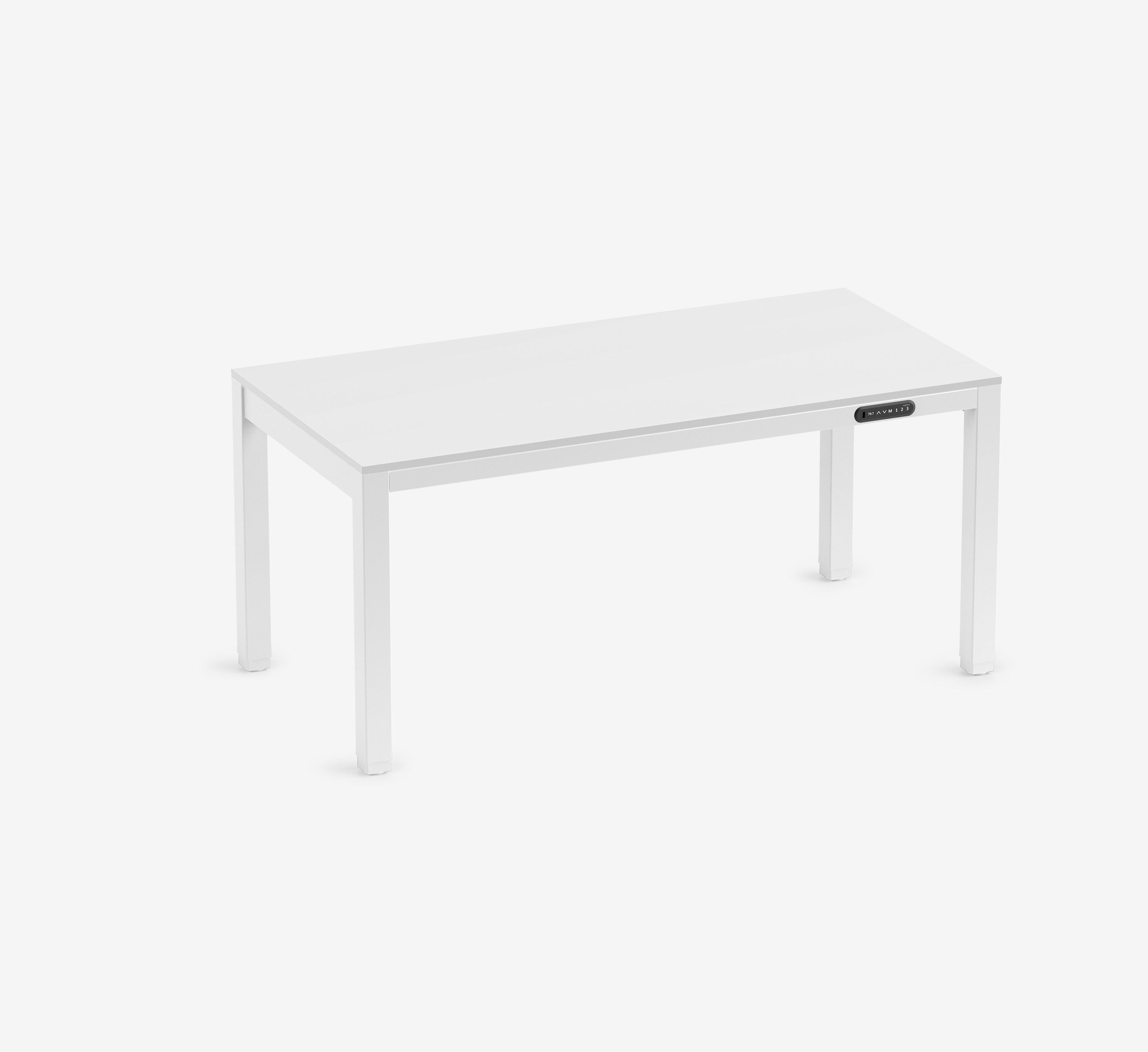 PRIMUS 4-Bein Schreibtisch Weiß Topweiß 1600 x 800 x 25 mm