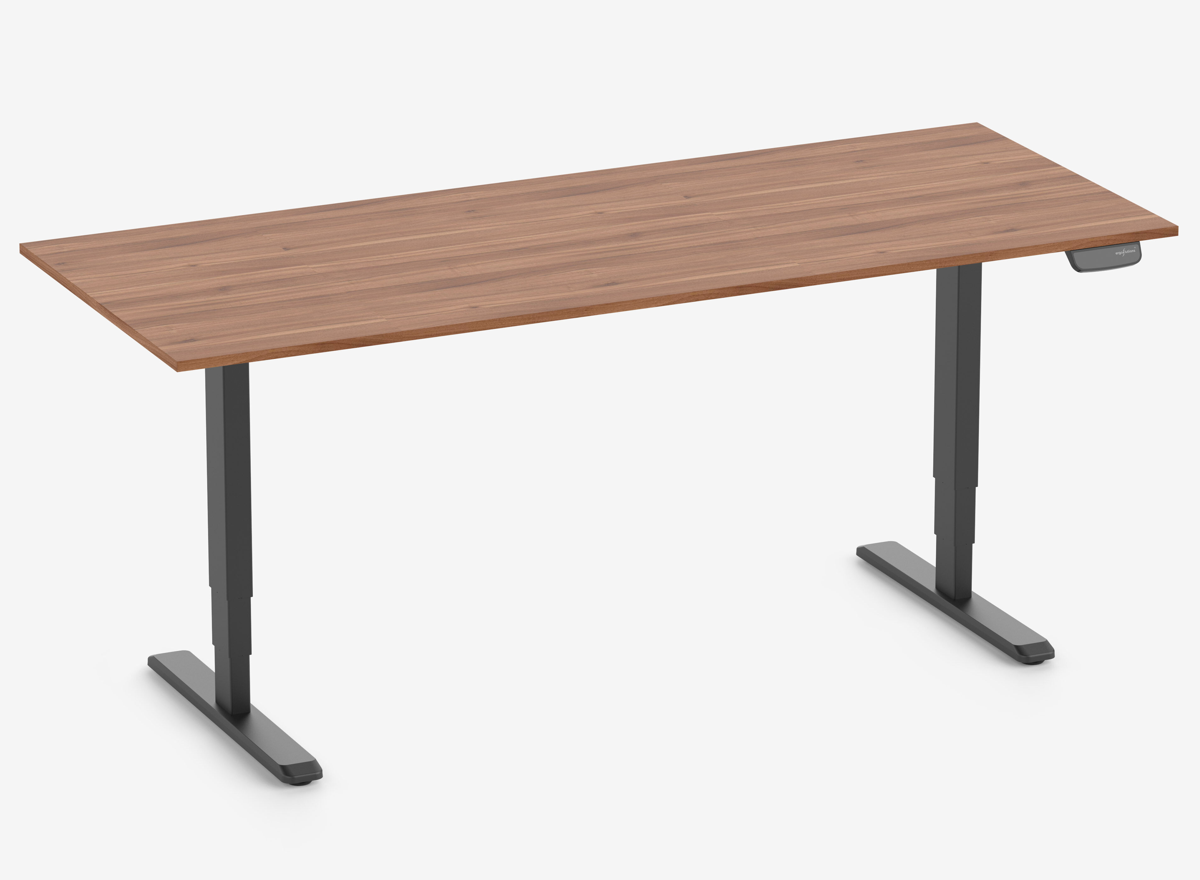 PRIMUS Schreibtisch XL Schwarz 260x80 Nussbaum
