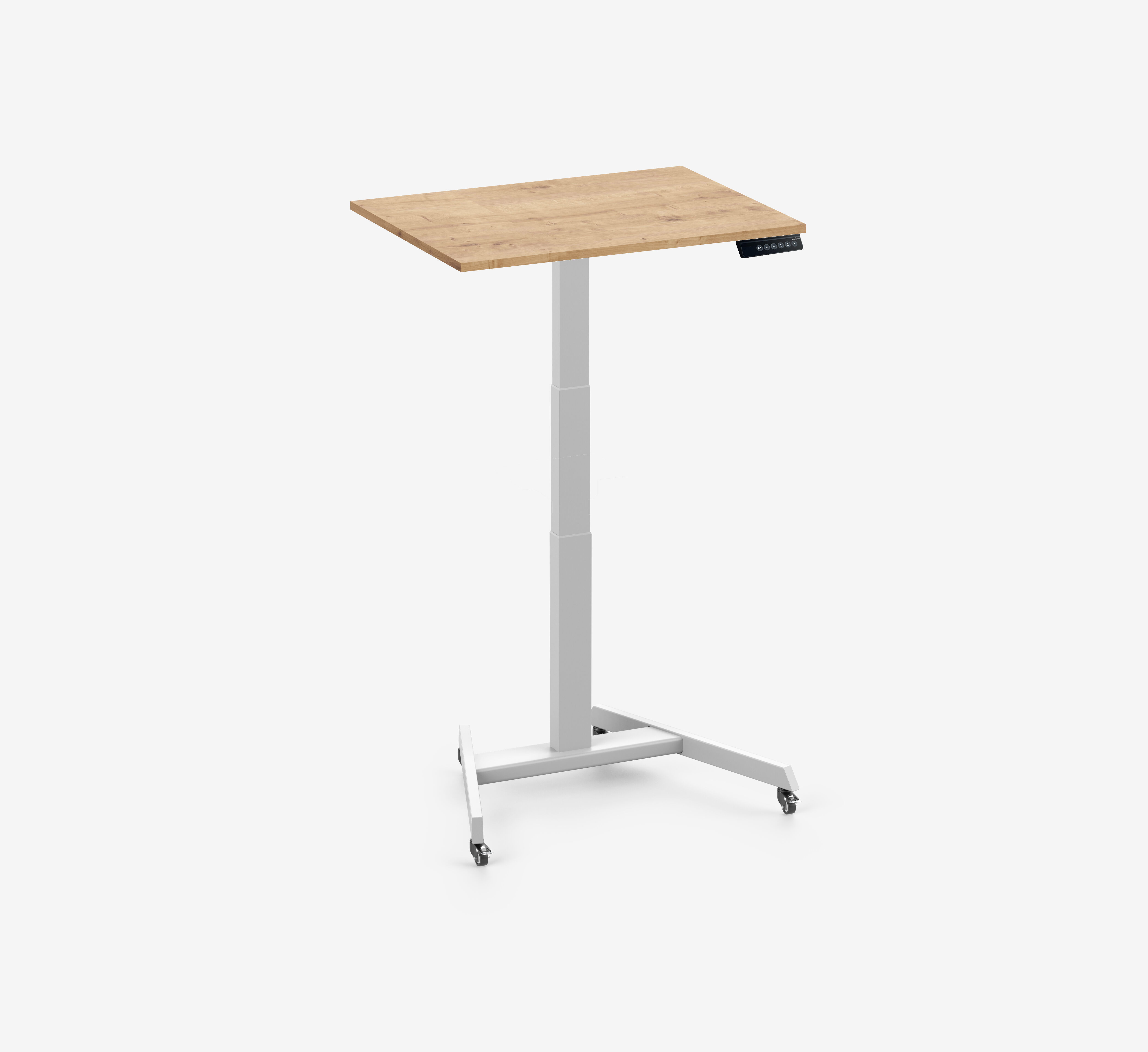 FOKUS Single Schreibtisch, Weiß Eiche 80x60