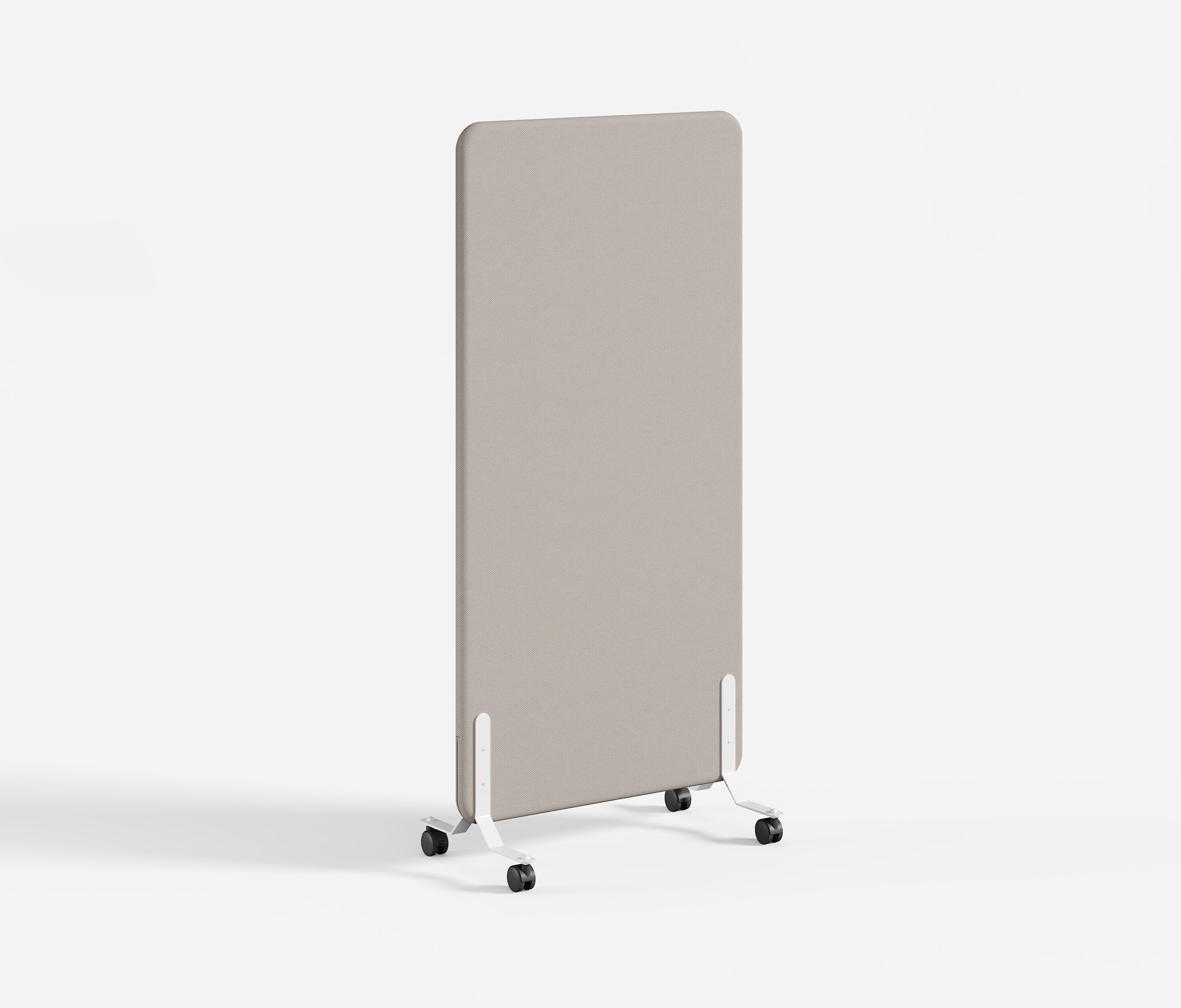 Mobile Textil Akustikstellwand Beige Weiß 170x80cm 