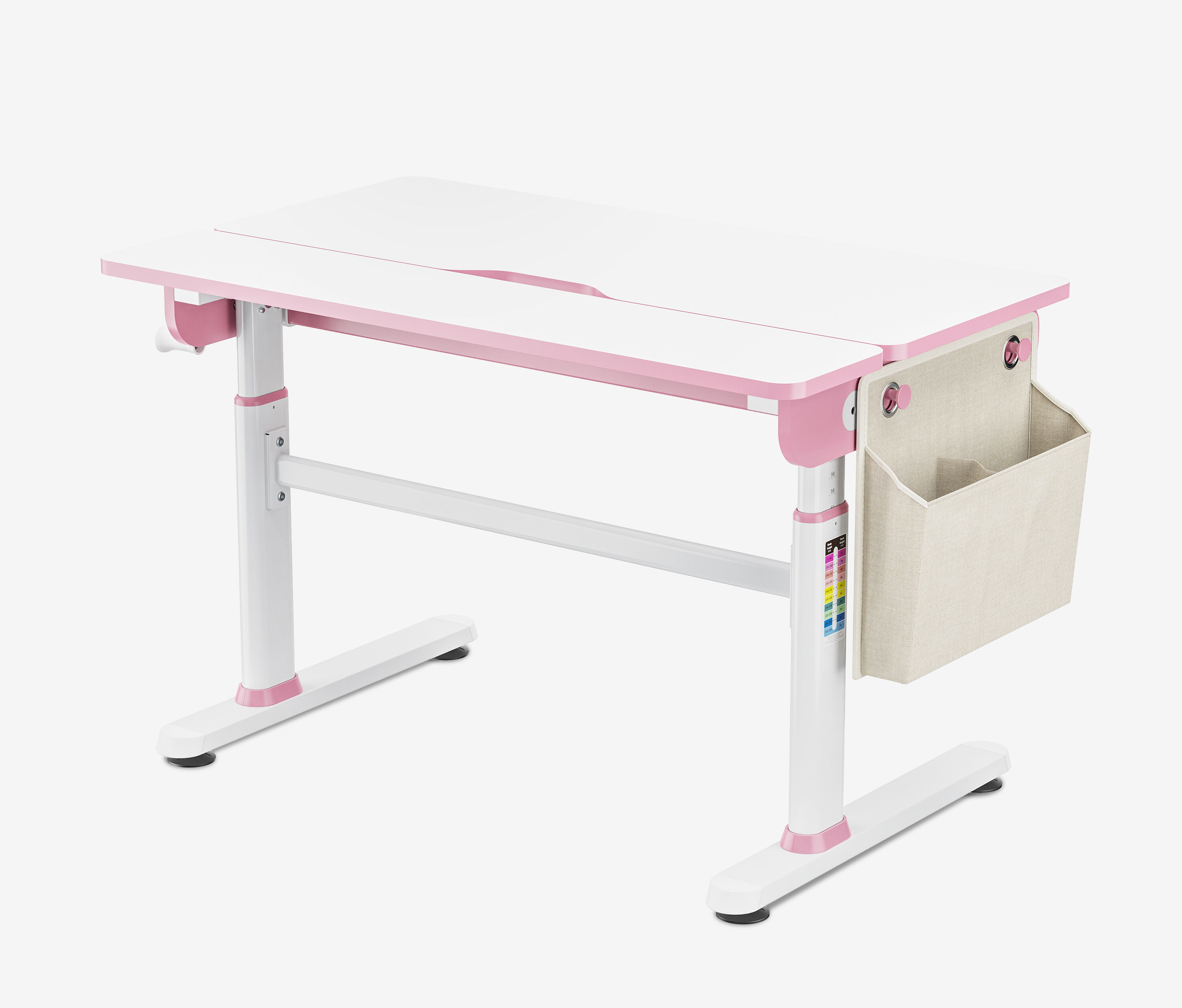 Kinderschreibtisch manuell höhenverstellbar Pink