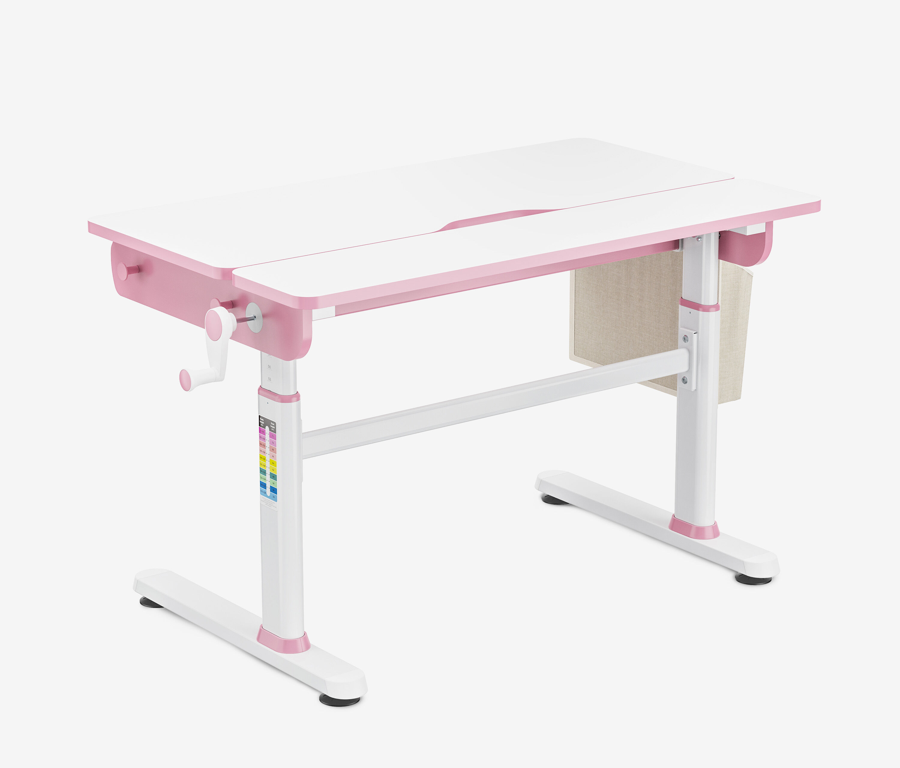 Kinderschreibtisch manuell höhenverstellbar Pink