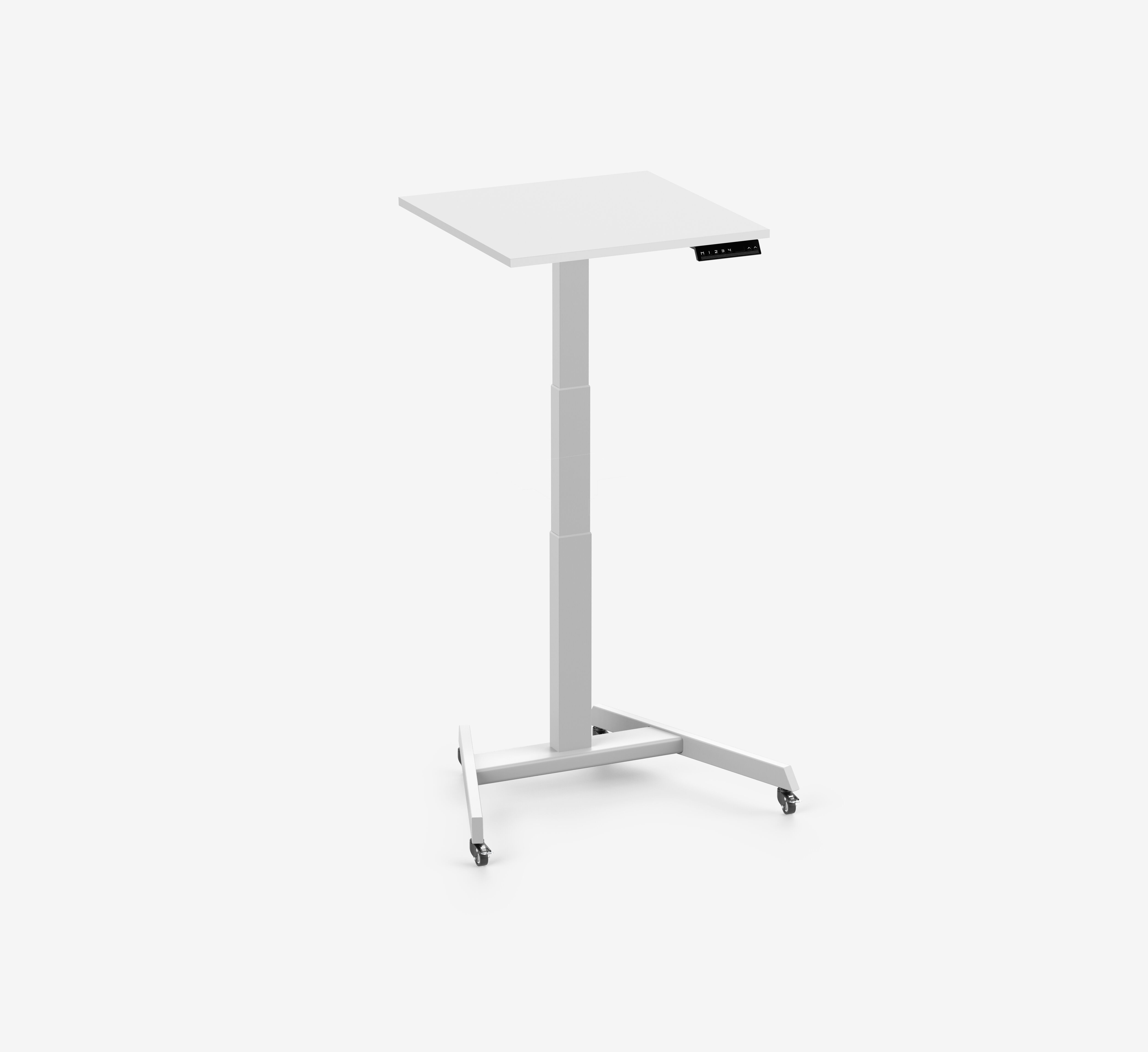 FOKUS Single Schreibtisch Weiß Lichtgrau 60x60