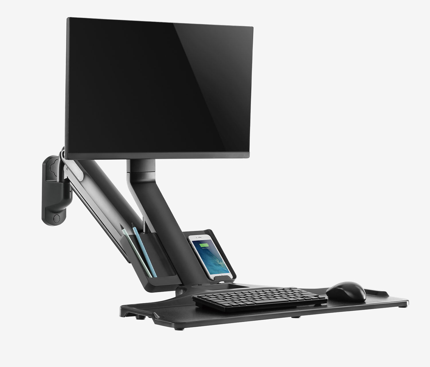 Höhenverstellbarer Wandarbeitsplatz