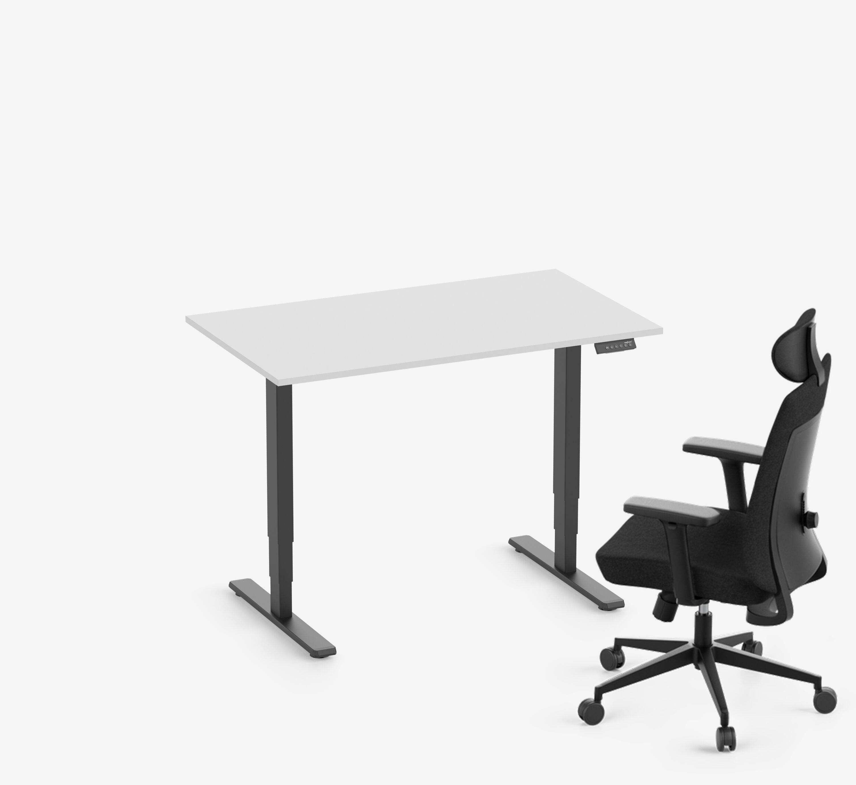 FOKUS + Stuhl Schwarz Lichtgrau Hoch 1200 x 70 x 19 mm