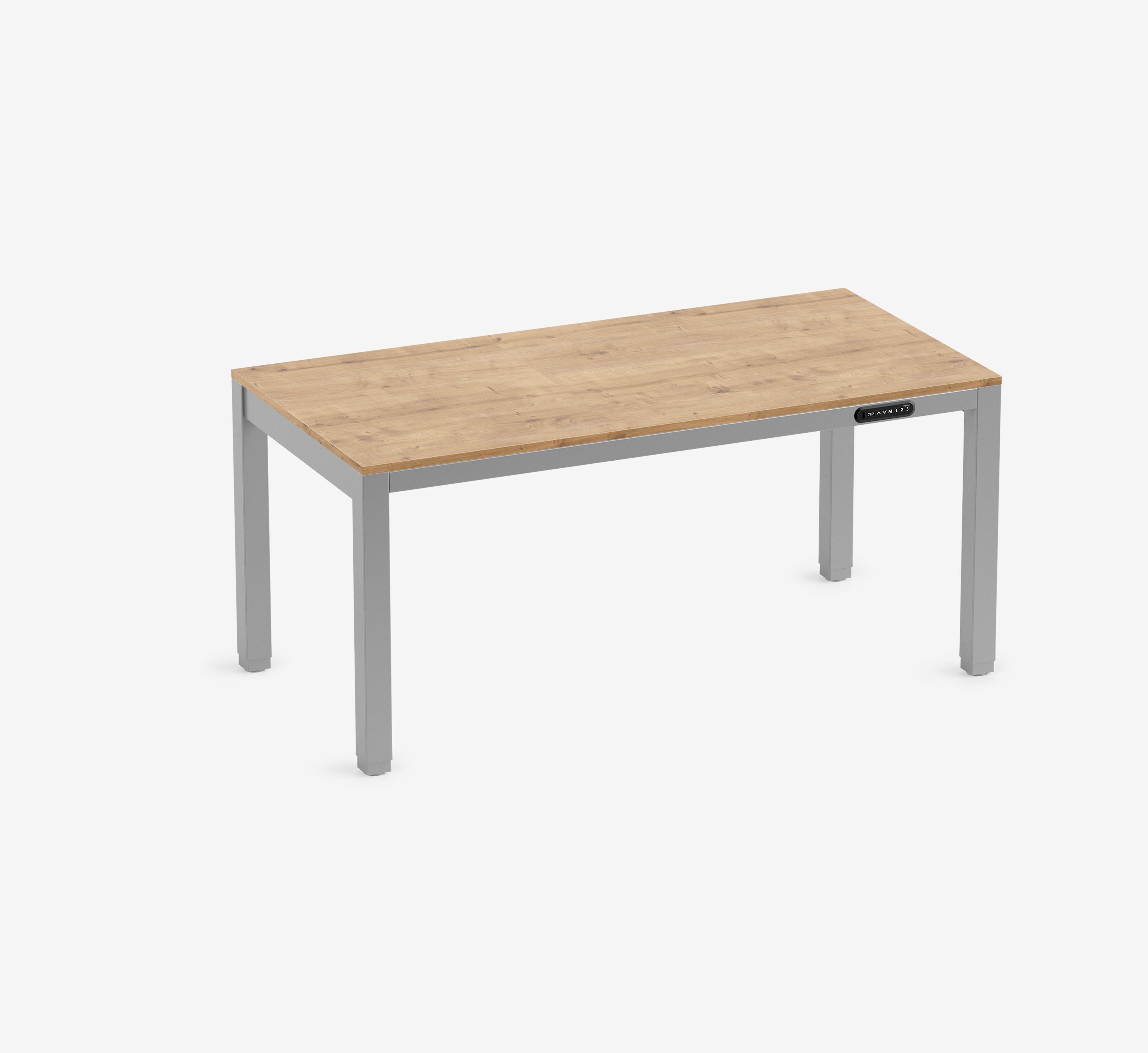 PRIMUS 4-poot bureau Grijs Eiken 1600 x 800 x 25 mm
