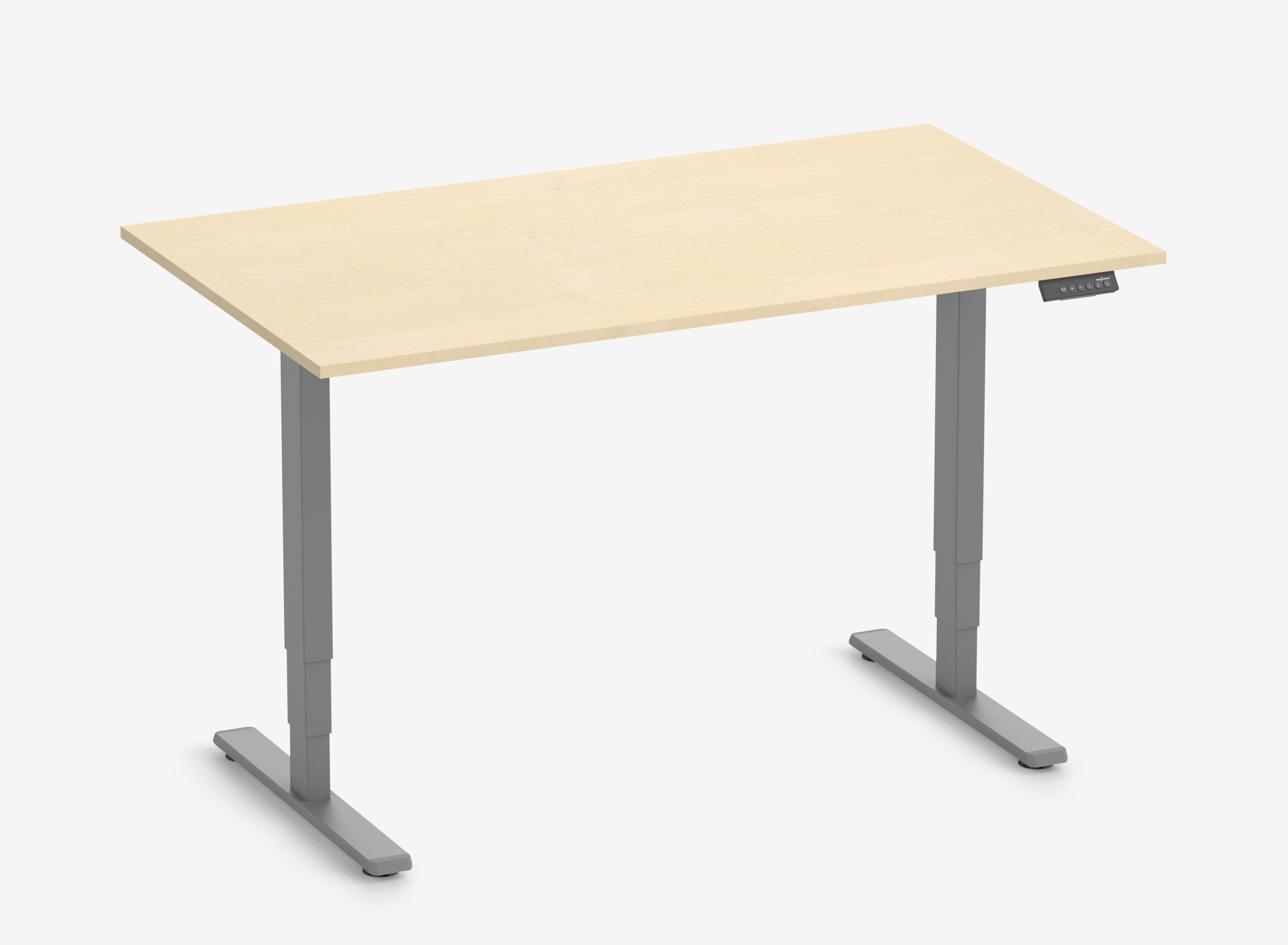 FOKUS Gestell Grau, Tischplatte 1400 x 800 x 19 mm Birke