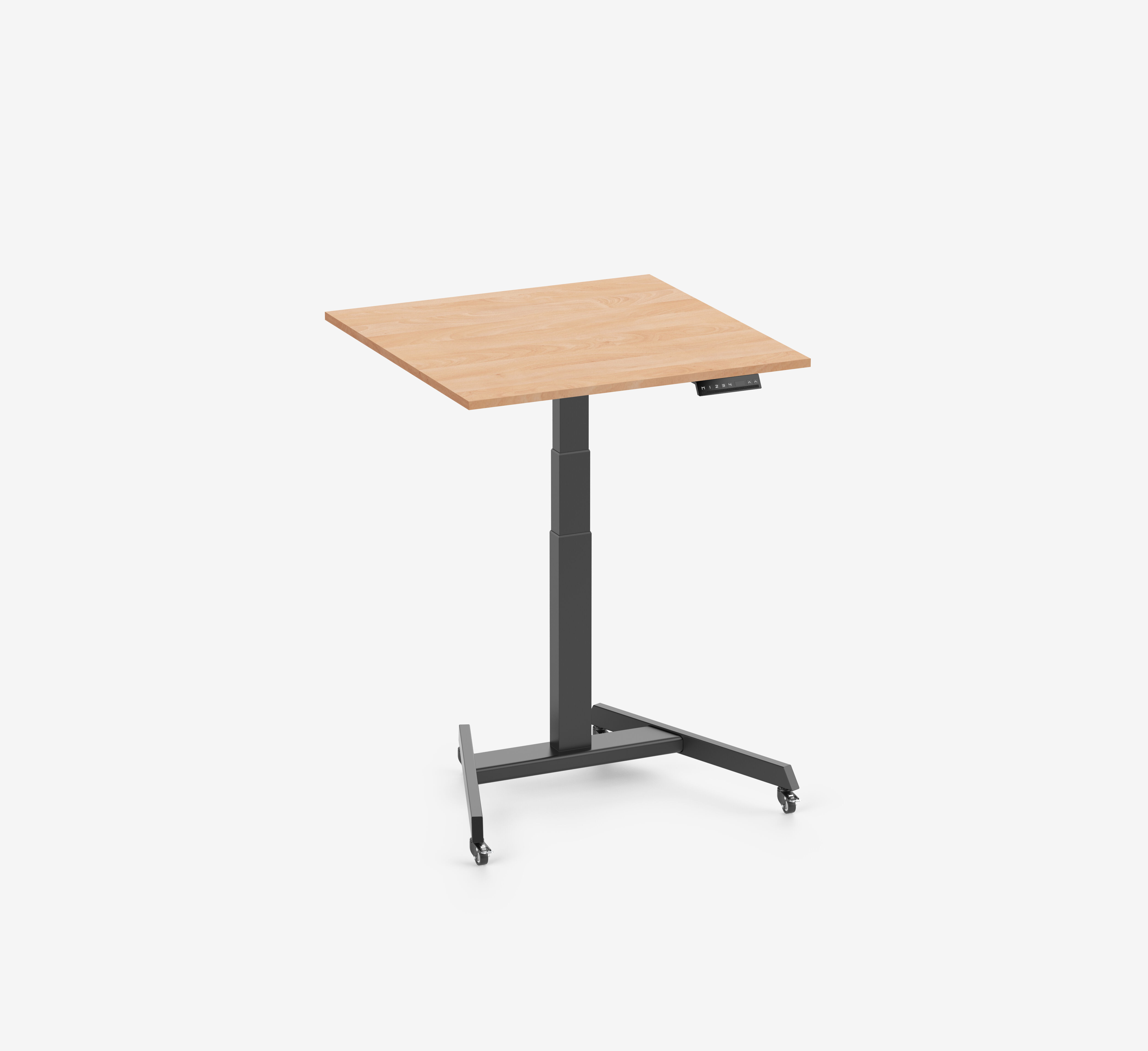 FOKUS Single Schreibtisch Schwarz Buche 80x80