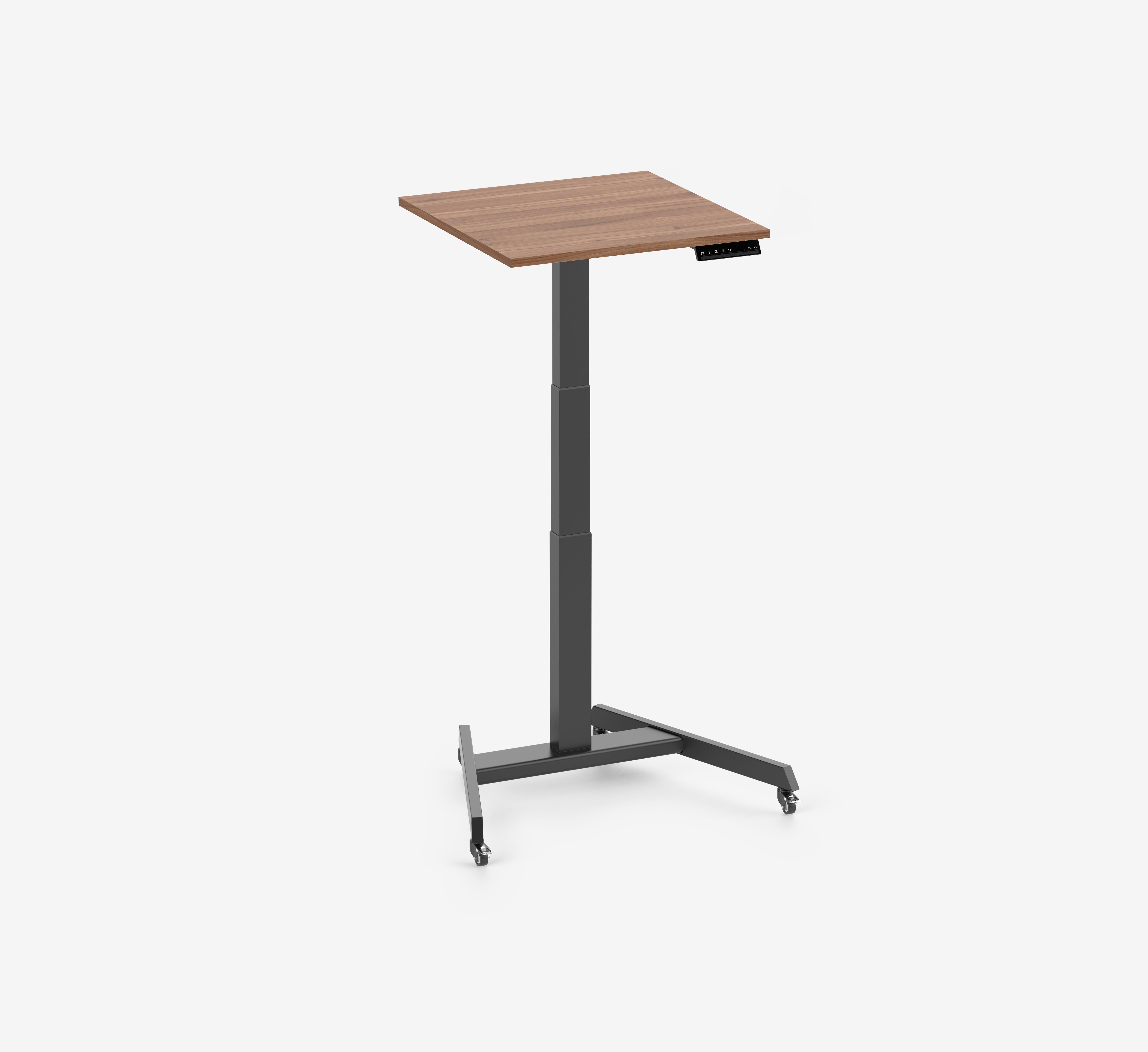 FOKUS Single Schreibtisch Schwarz Nussbaum 60x60