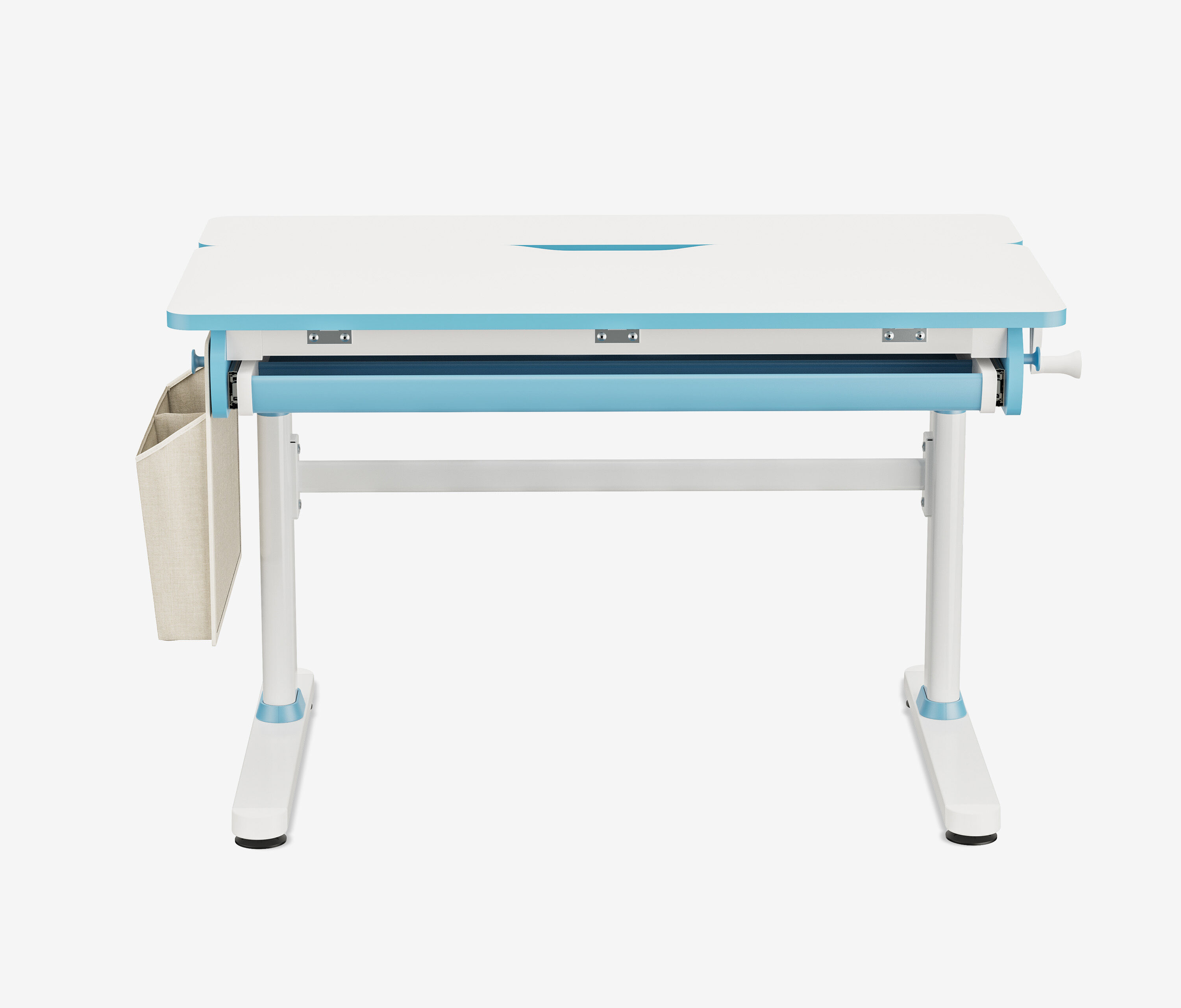 Kinderschreibtisch manuell höhenverstellbar Blau