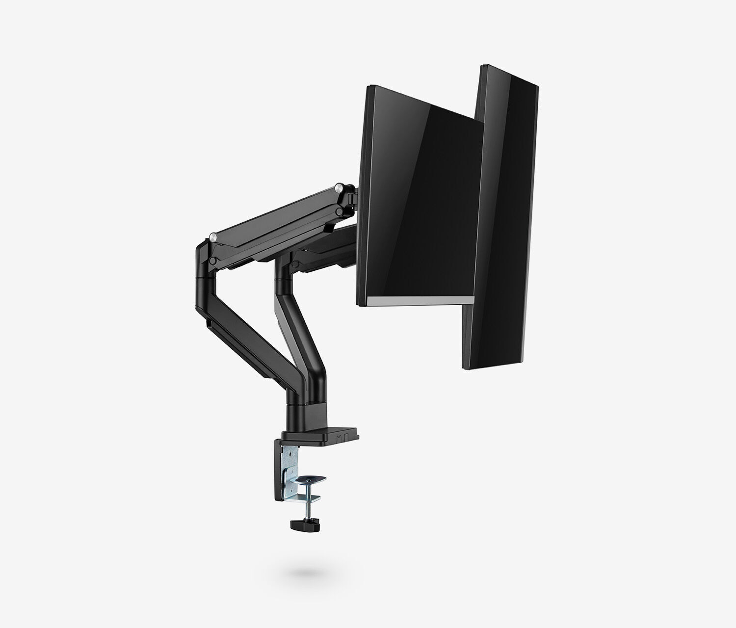 Dual Gasdruck Monitorarm - schwarz