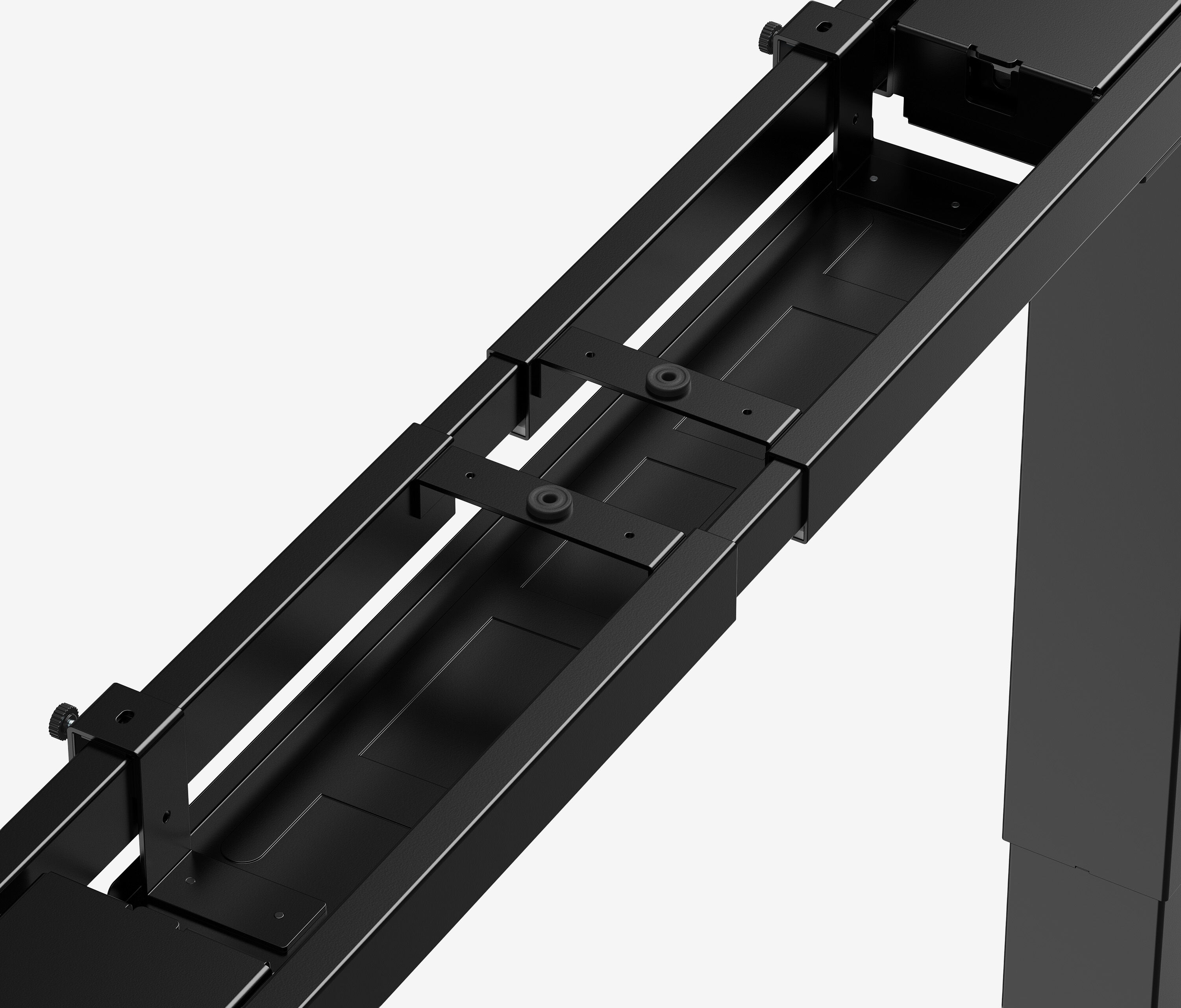 PRIMUS Rechteckschreibtisch, Gestell Schwarz, Tischplatte 1200 x 700 x 19 mm Nussbaum