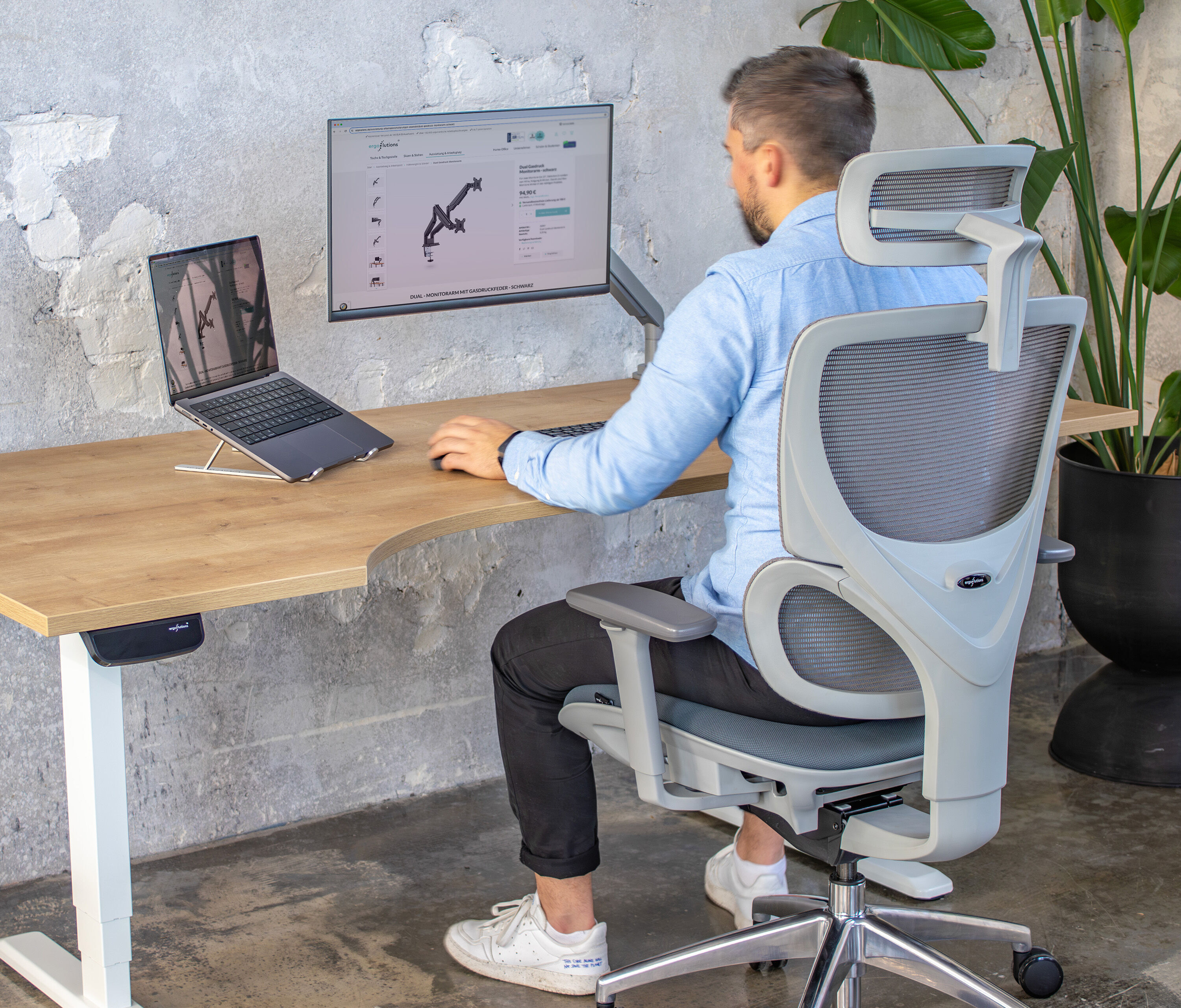 Bürodrehstuhl SENTA FX Hoch Grau Silber