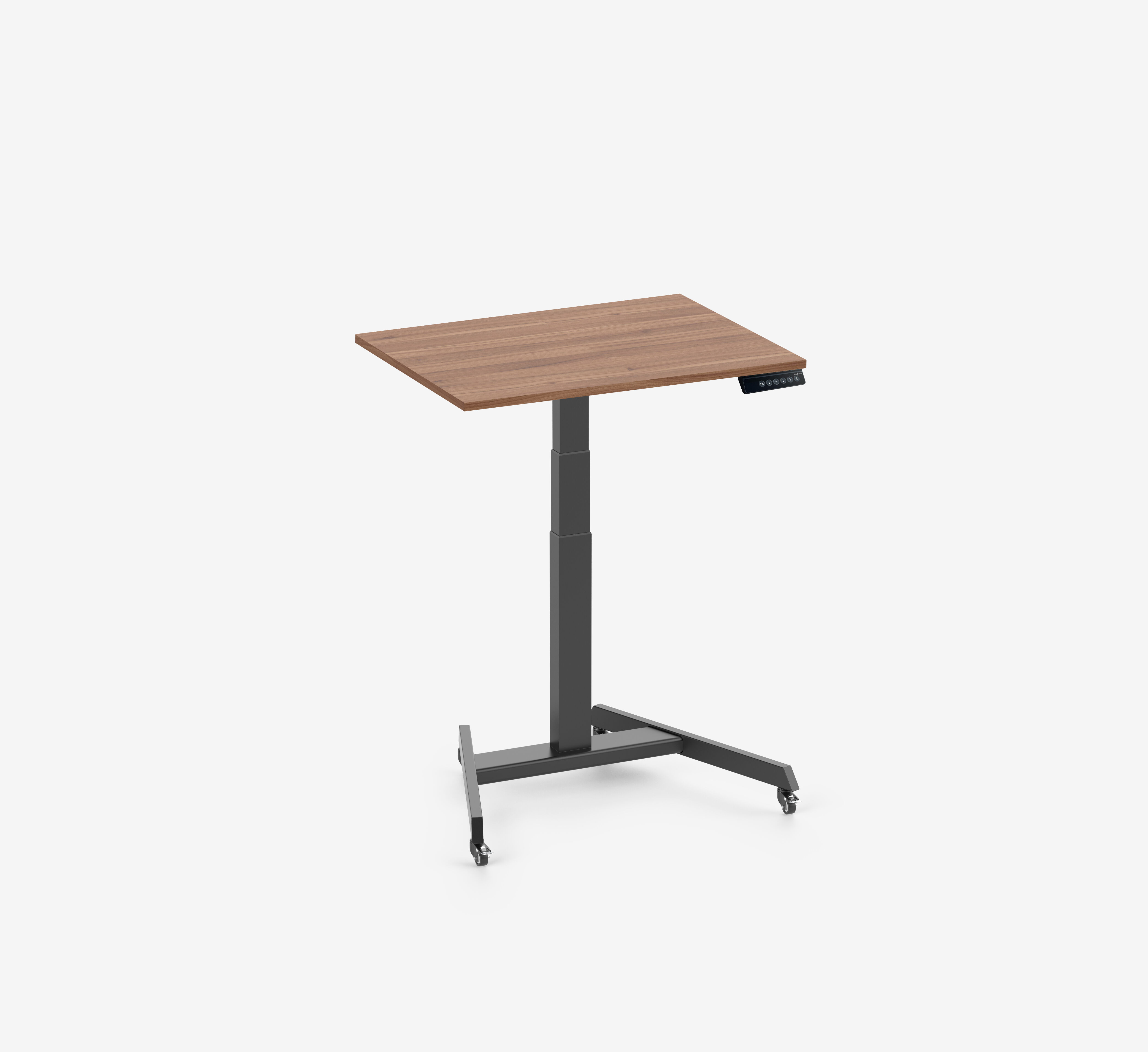 FOKUS Single Schreibtisch, Schwarz Nussbaum 80x60