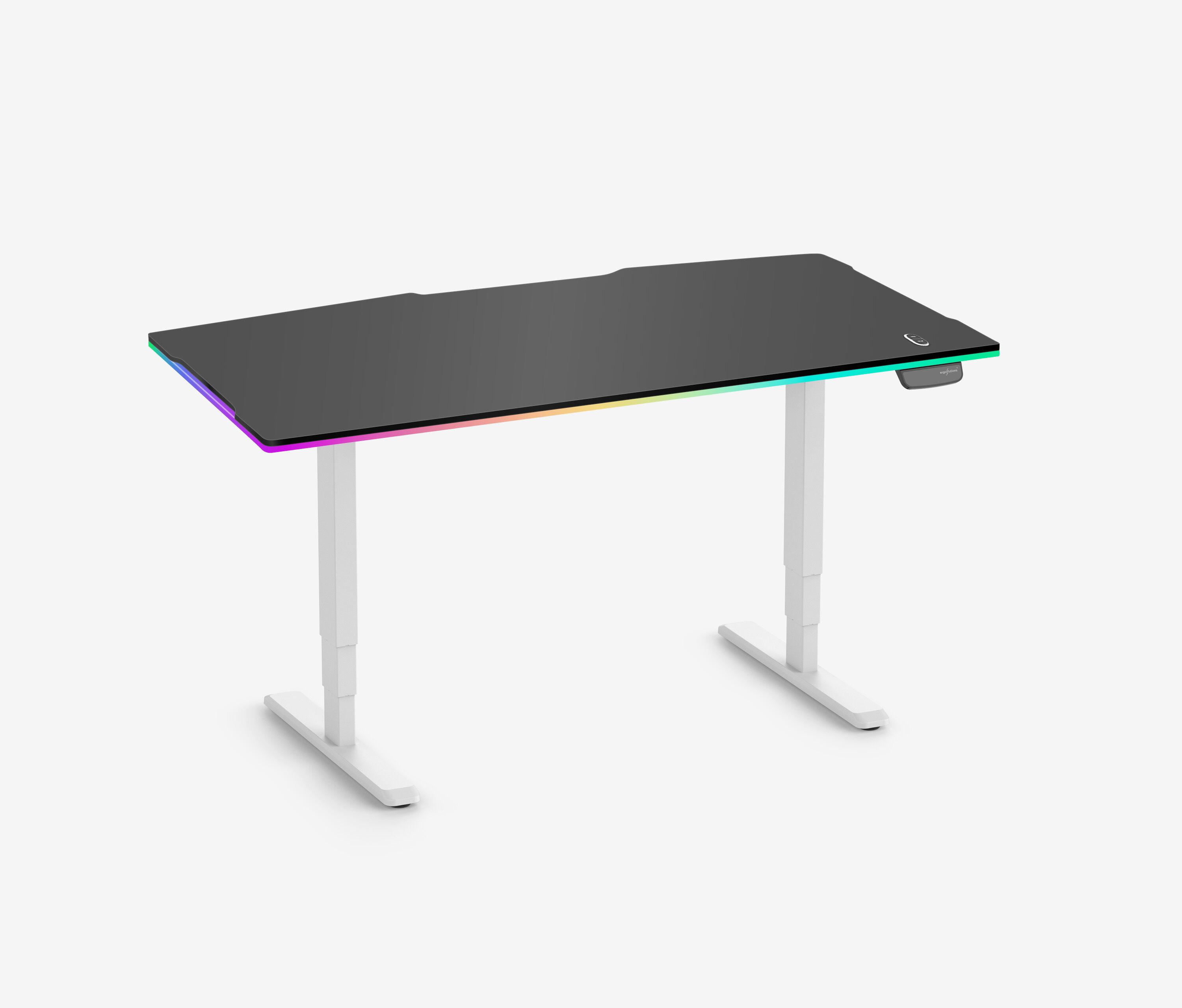 PRIMUS LED Gamingschreibtisch Gestell Weiß 160x80