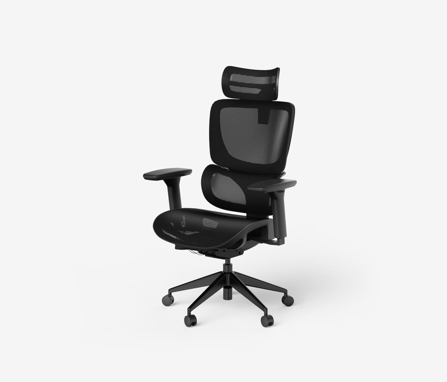 Bürodrehstuhl SENTA FX Mesh Niedrig Schwarz Schwarz