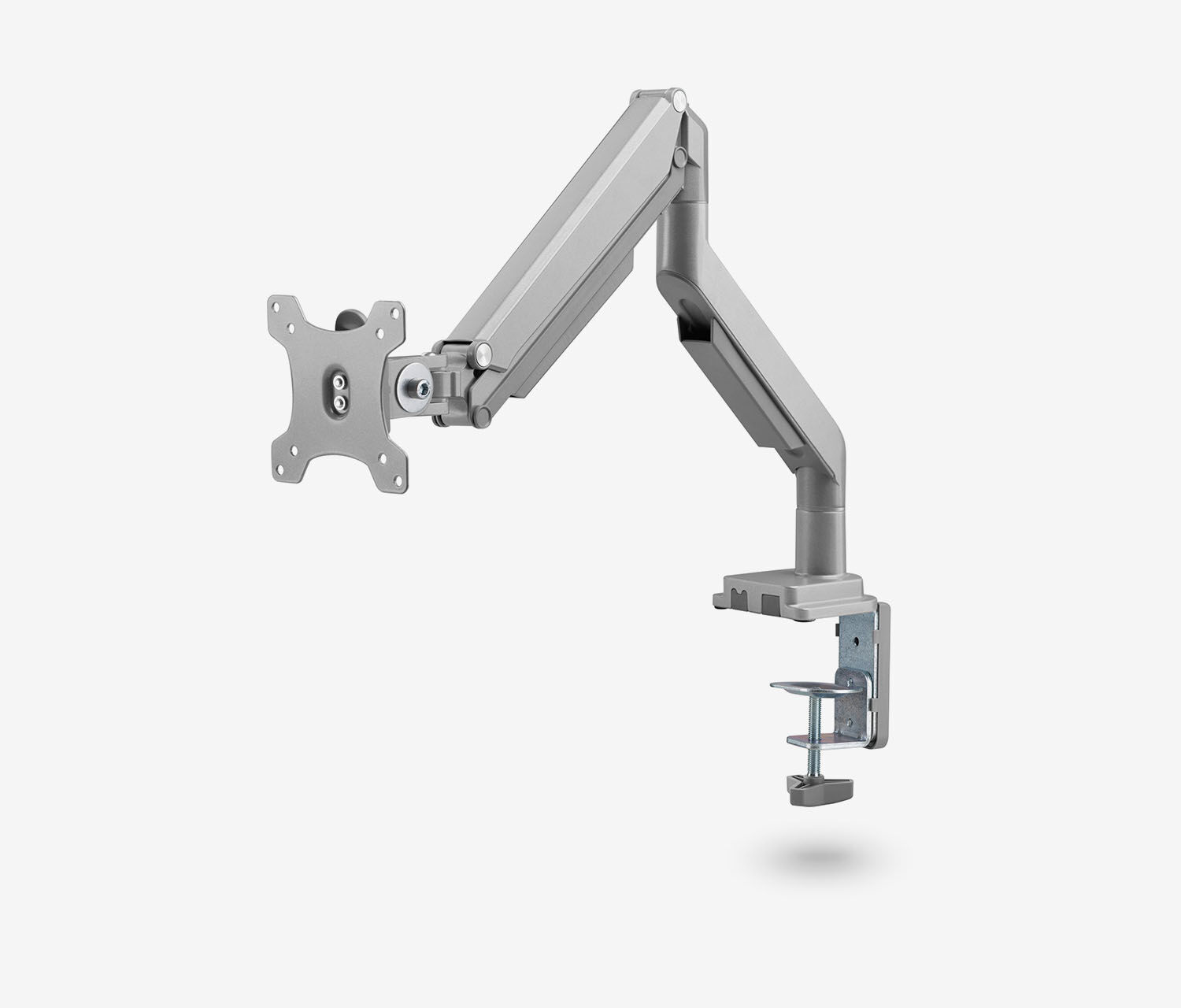 Single Gasdruck Monitorarm - silber