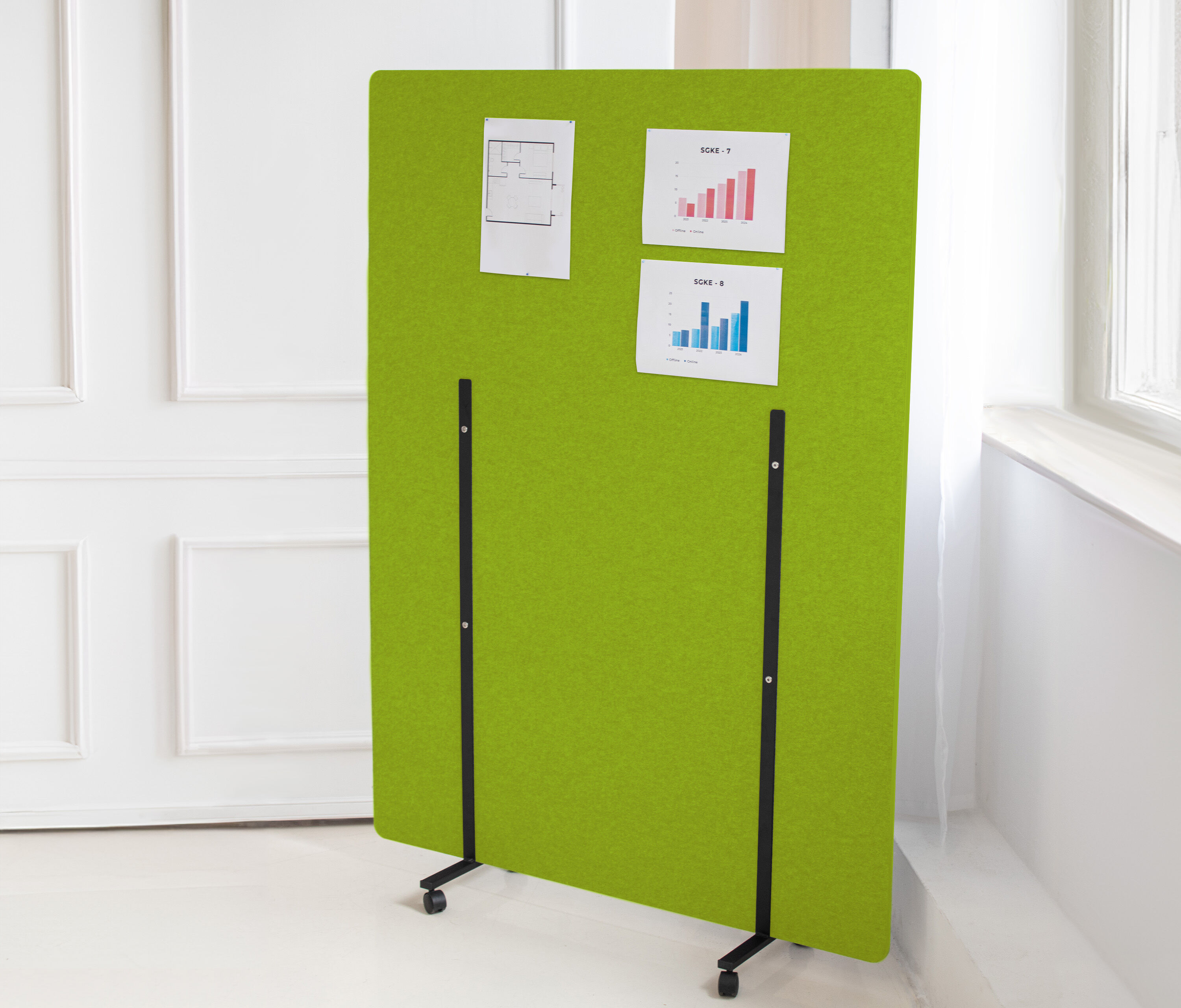 Akustik Stellwand Grassgrün