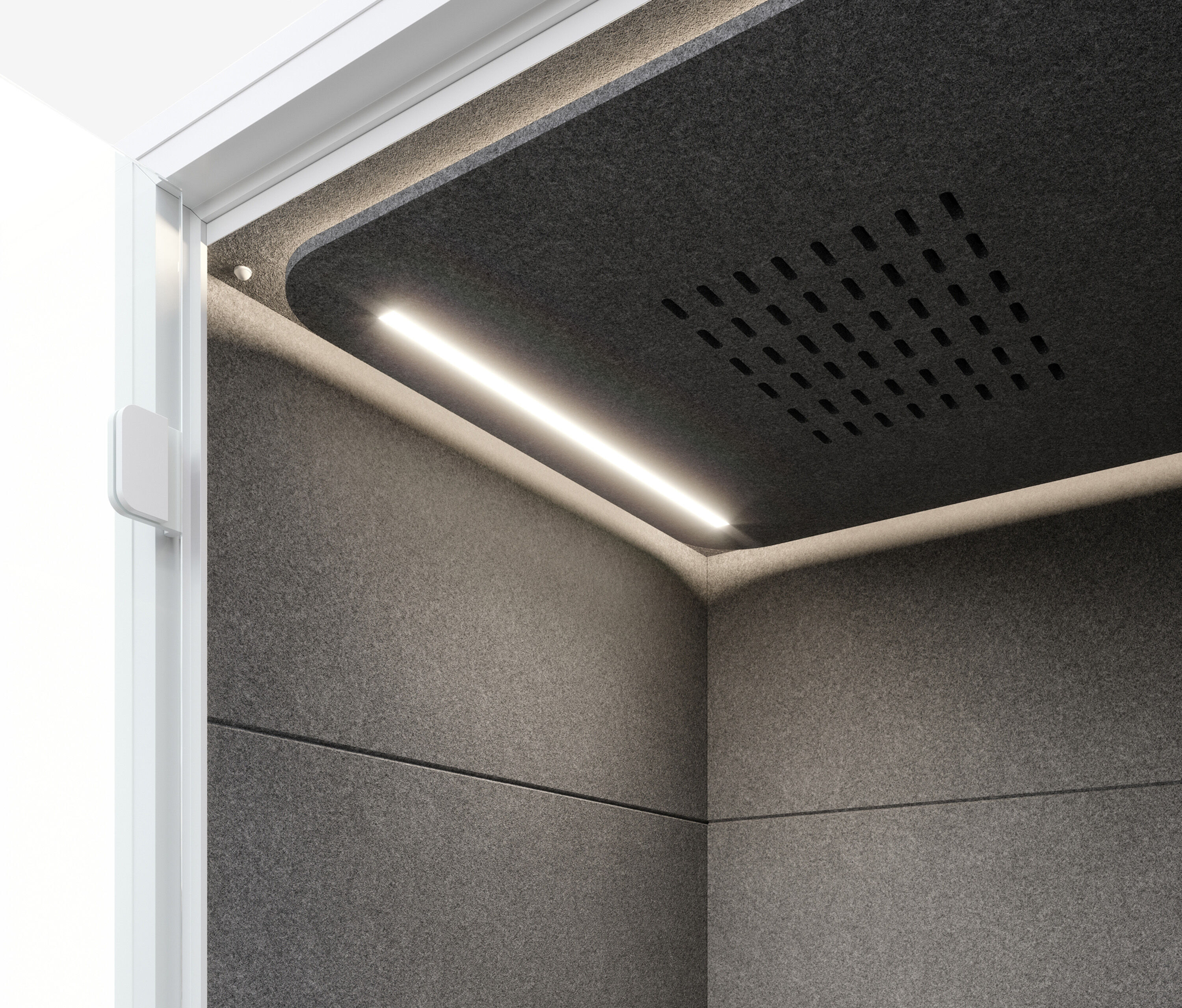 Telefonbox Single Anthrazit Schwarz Kaffee Standard