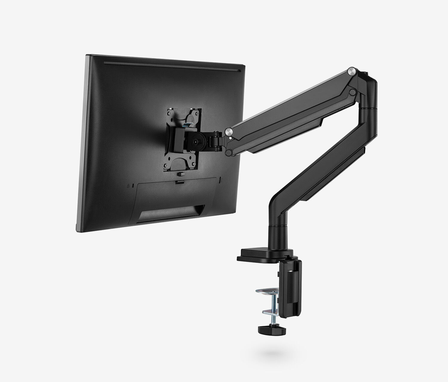 Enkele Gasveer Monitorarm - zwart