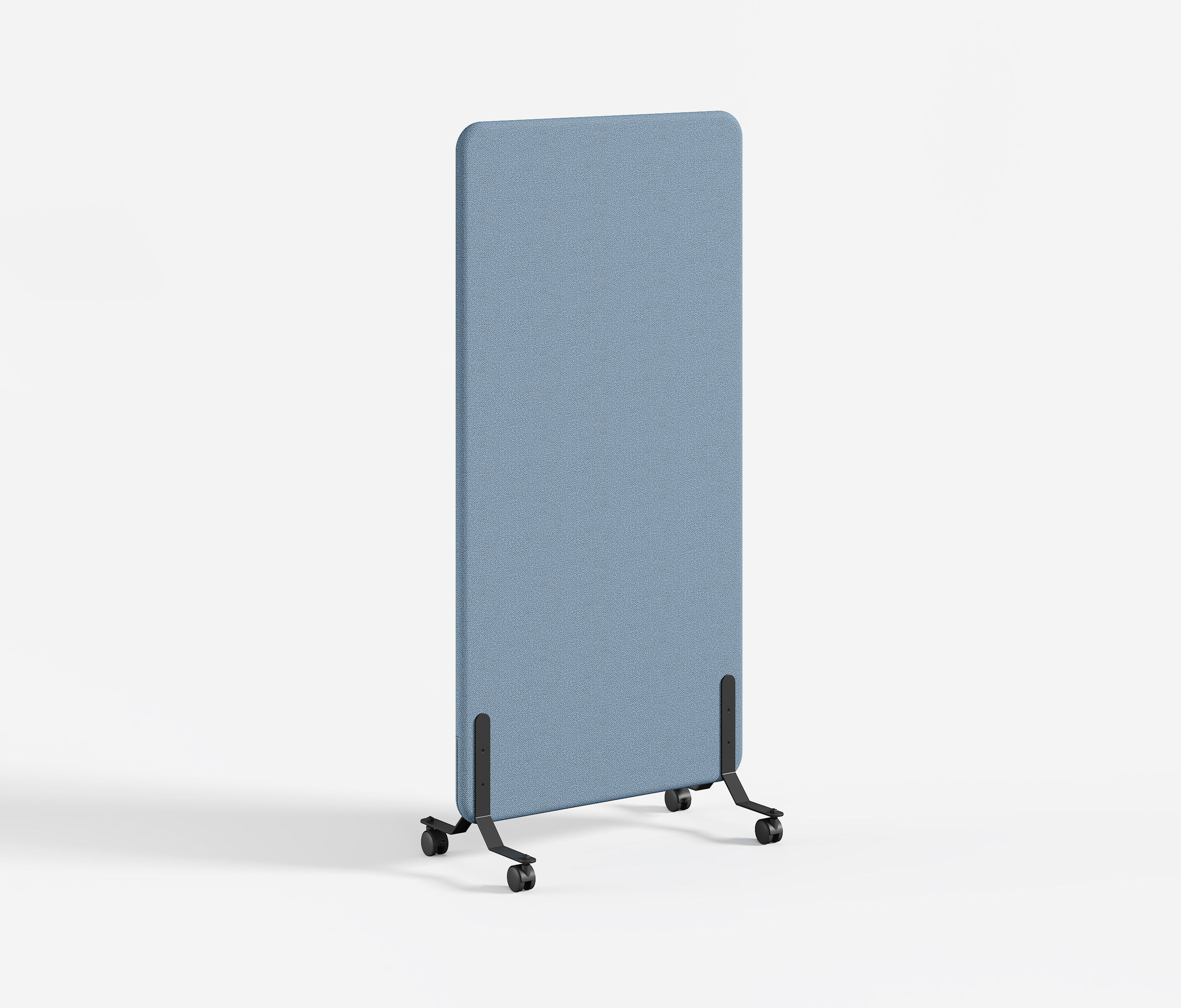 Mobile Textil Akustikstellwand Grau Weiß 170x80cm 