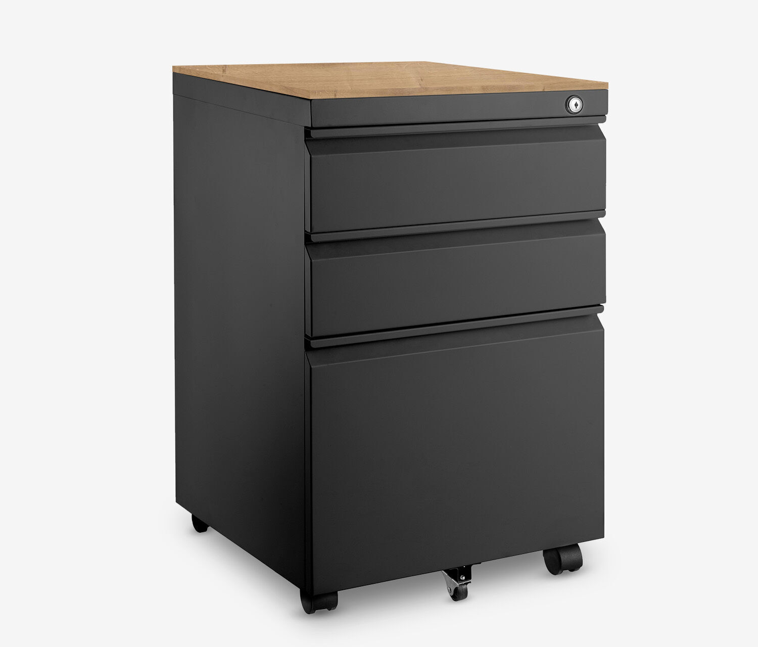 Metallrollcontainer Schwarz Eiche