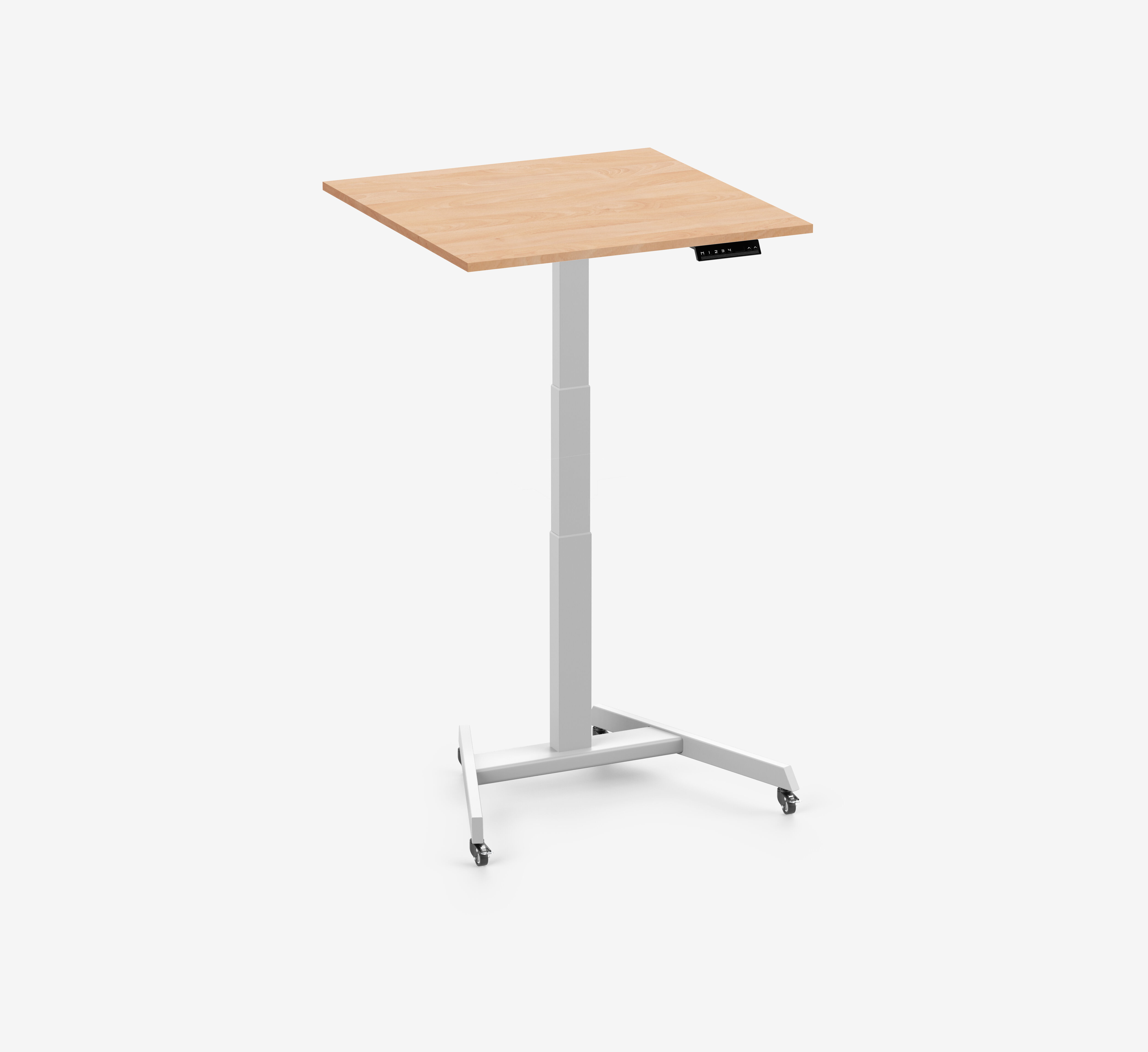 FOKUS Single Schreibtisch Weiß Buche 80x80