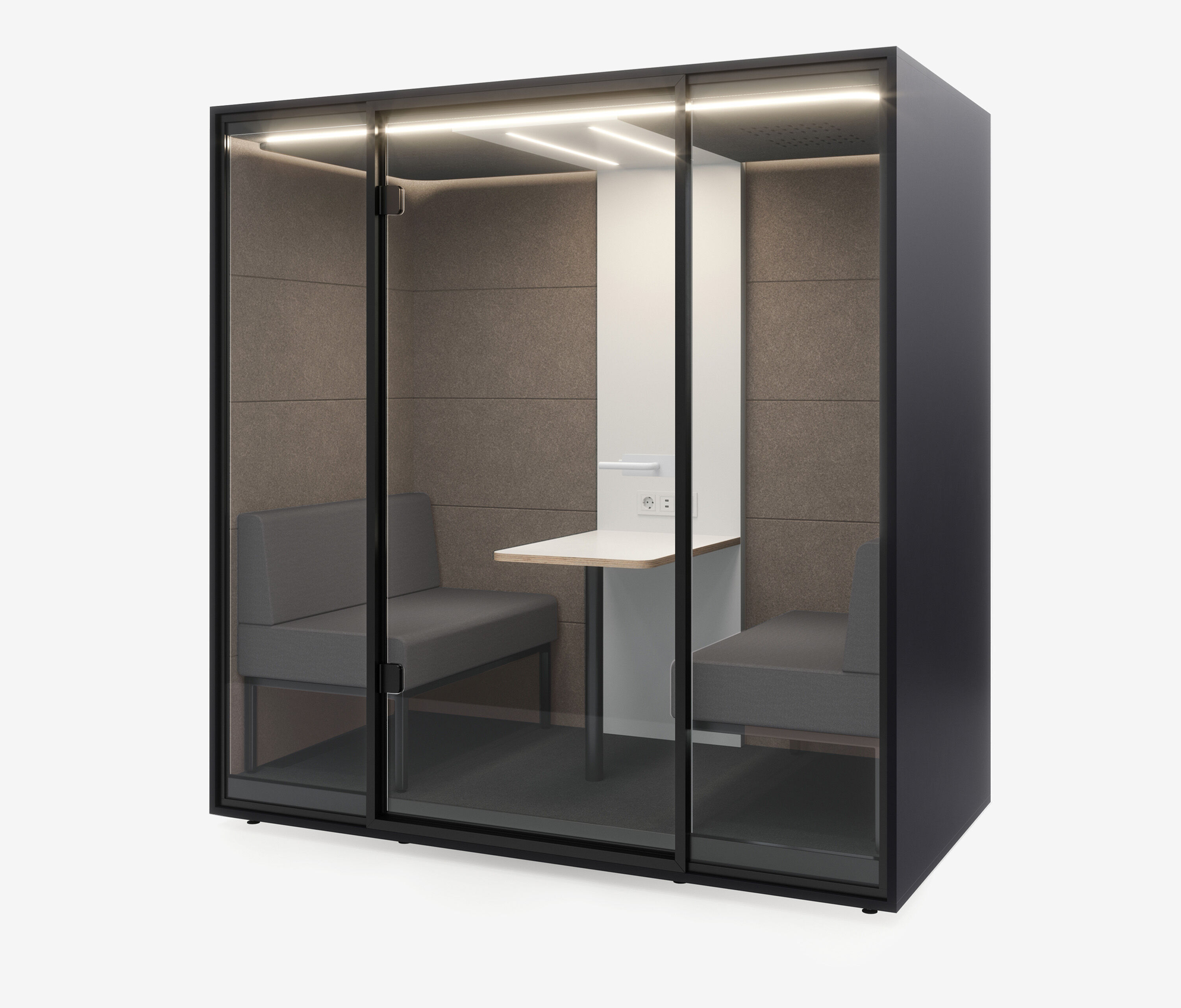 Meetingbox Quattro Anthrazit Weiß Kaffee Hellgrau Standard Schwarz