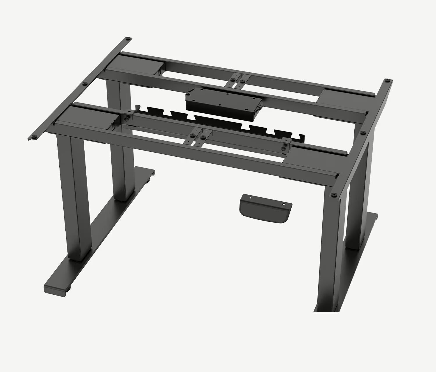 Schwerlasttisch mit Melaminplatte, 200x100 Topweiß Schwarz