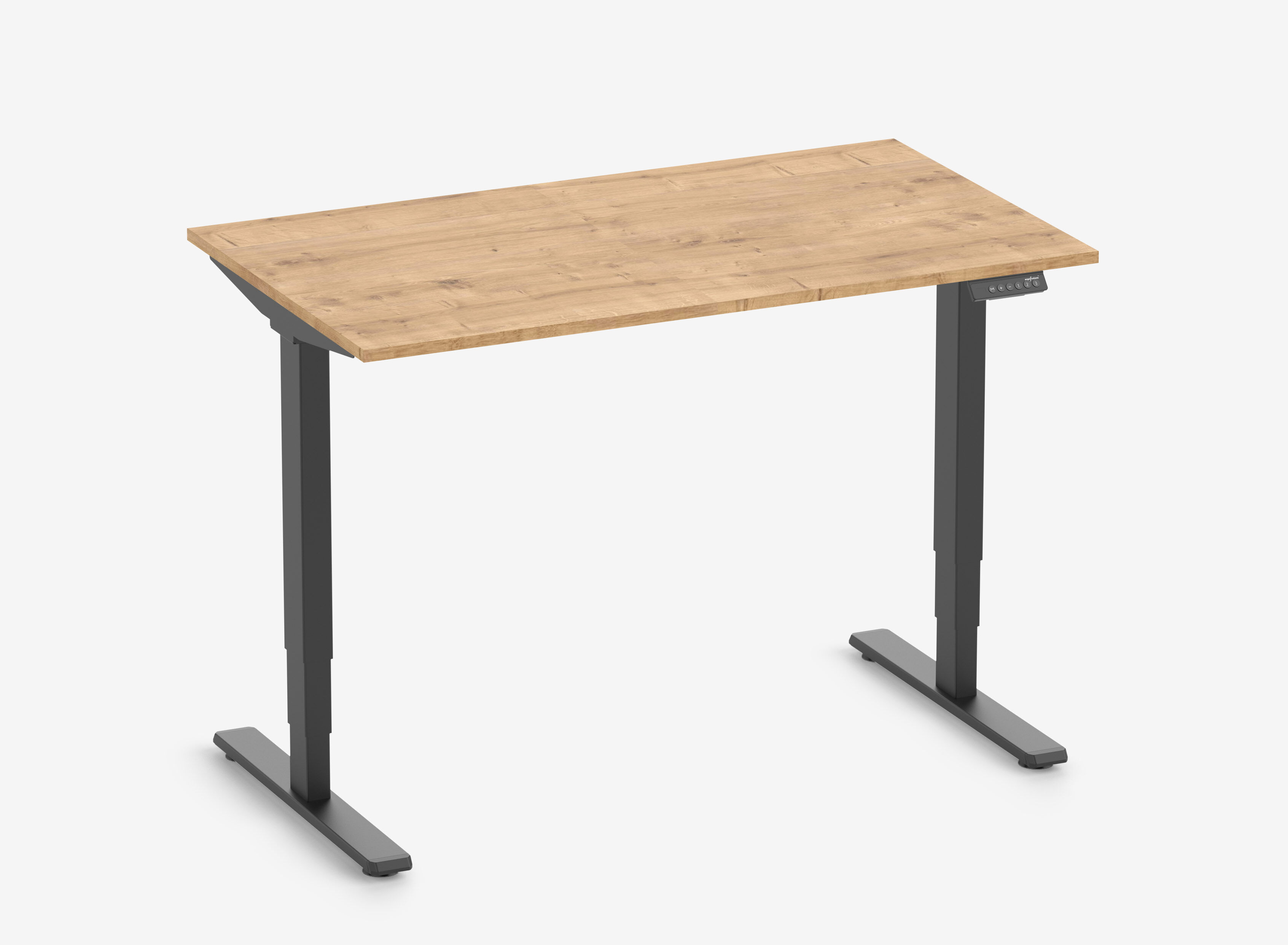 FOKUS Gestell Schwarz, Tischplatte 1200 x 700 x 19 mm Eiche