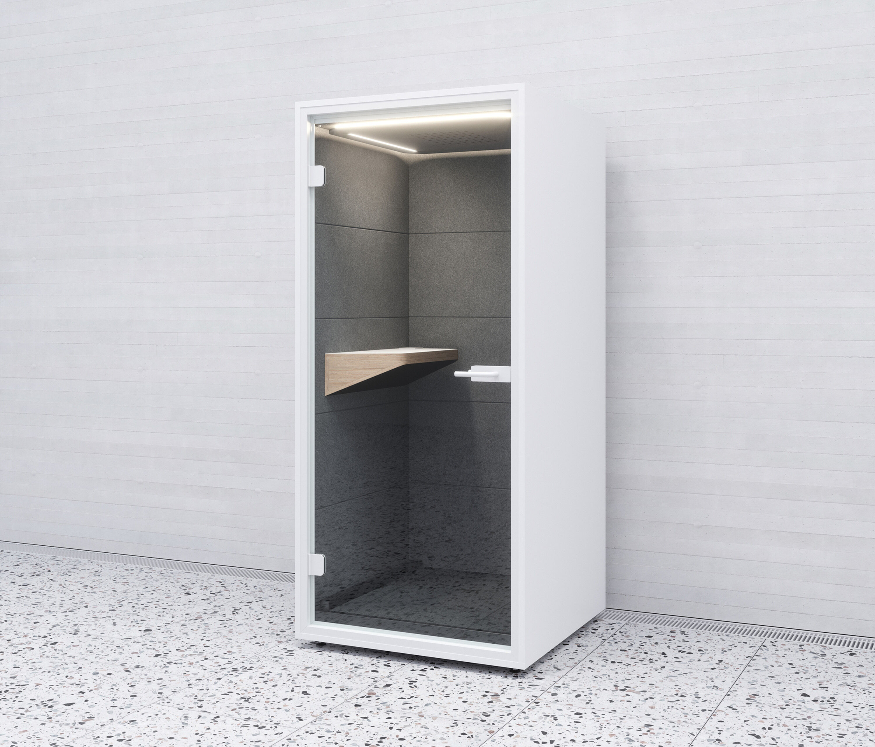 Telefonbox Single Anthrazit Schwarz Hellgrau Standard