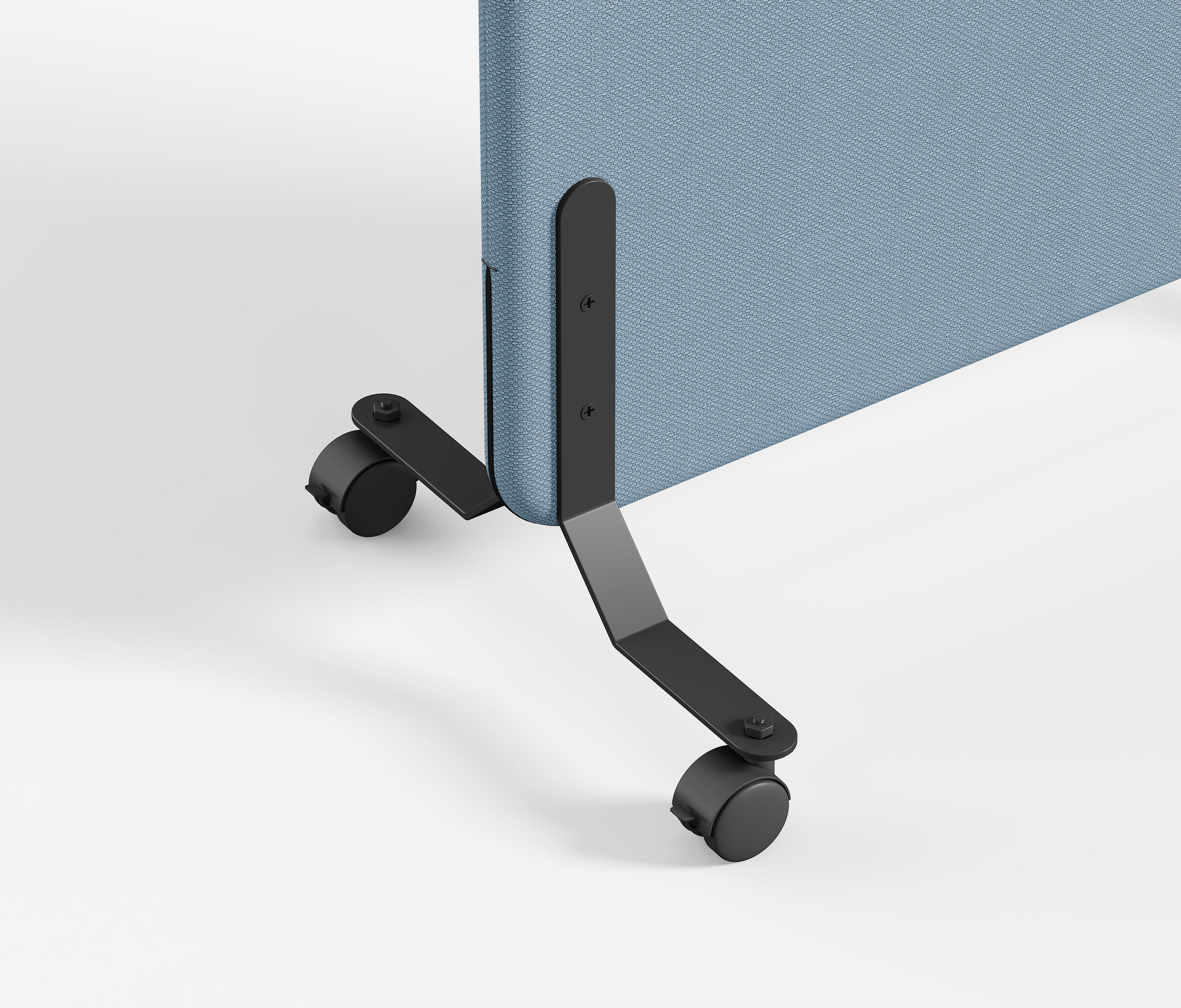 Mobile Textil Akustikstellwand Grau Weiß 170x80cm 