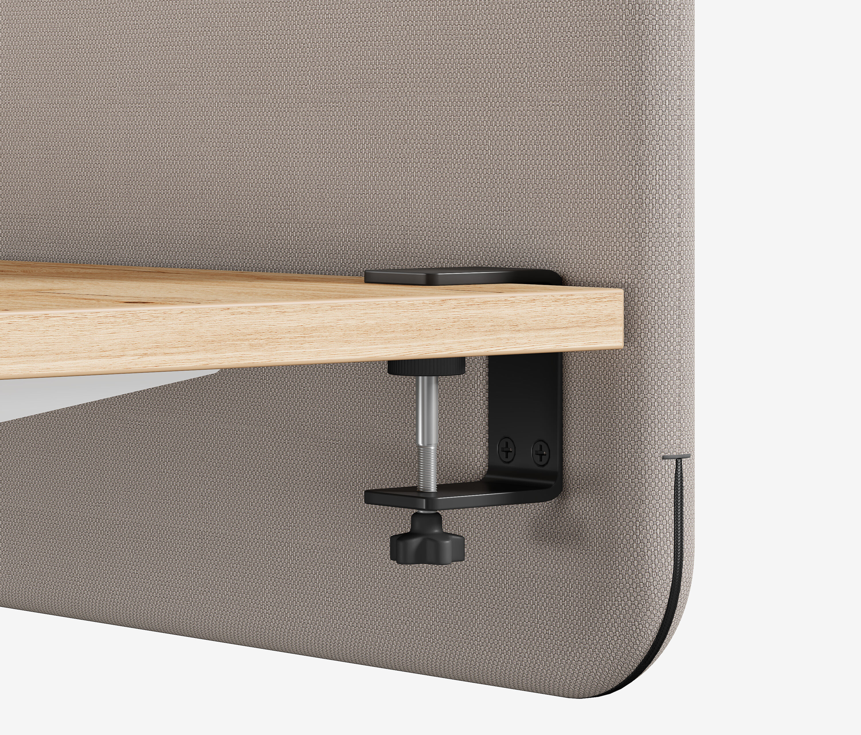 Textiel akoestisch scheidingswand bureau Beige Wit 80x65cm