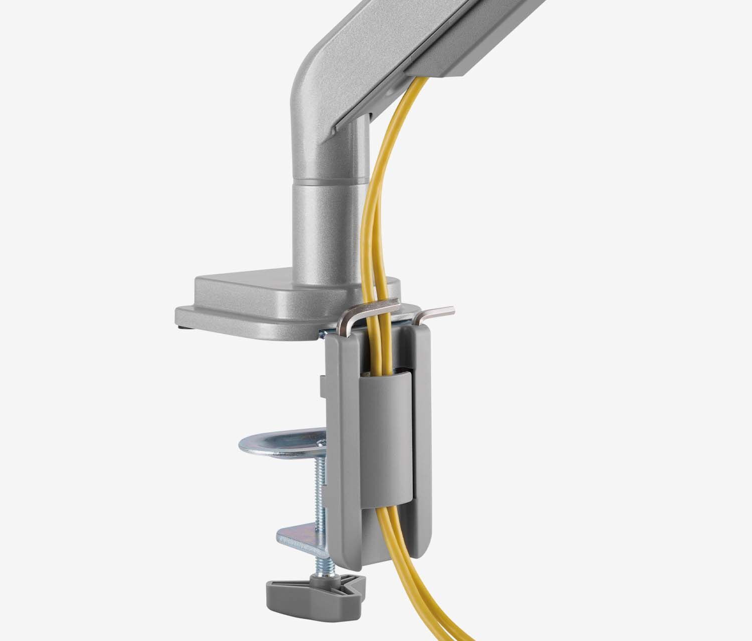 Single Gasdruck Monitorarm - silber