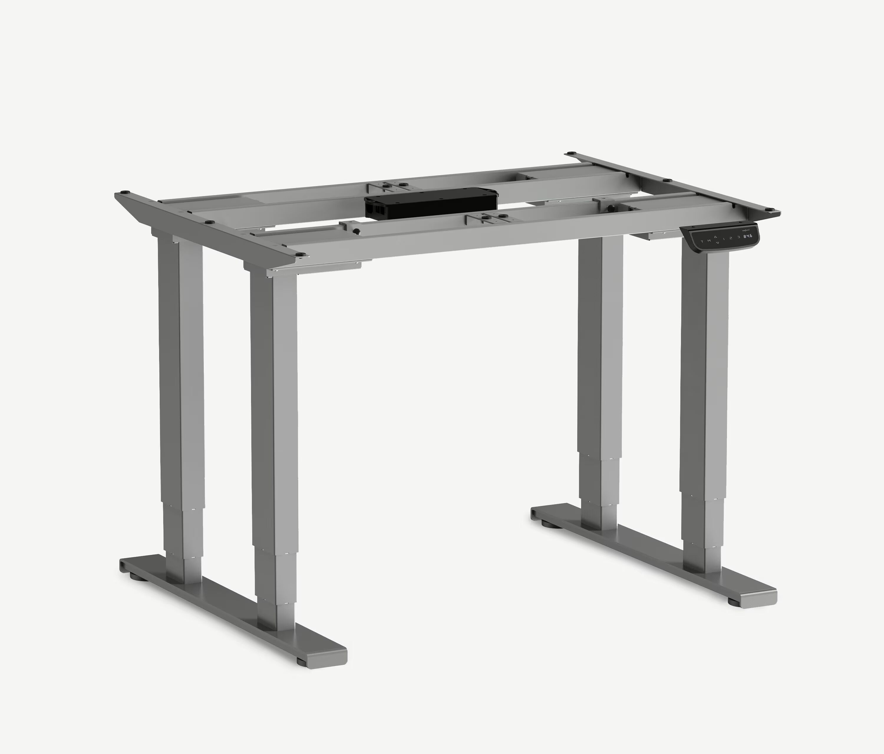 Zware tafel met melamineblad, 160x80 beuken grijs