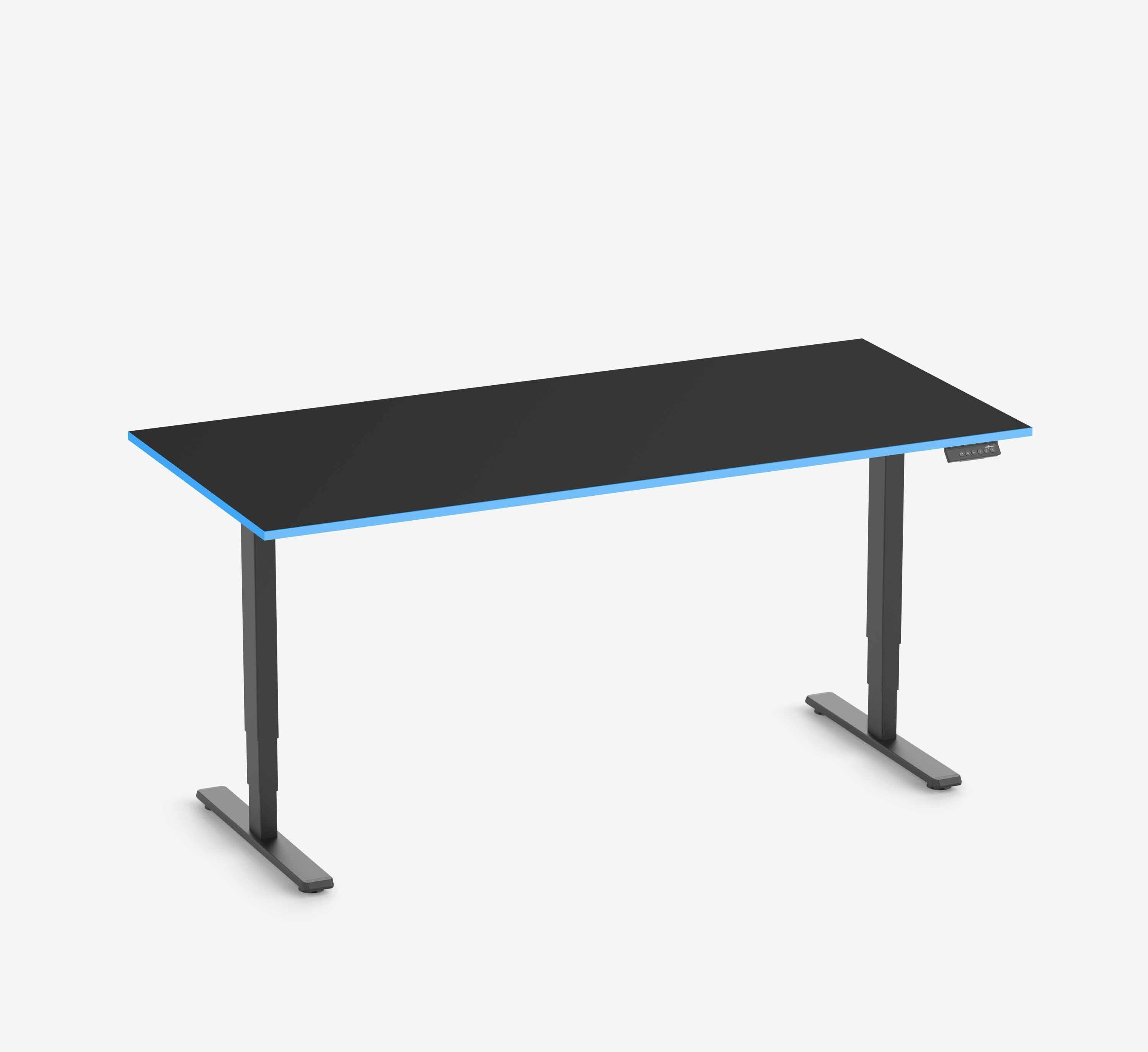 FOKUS Gamingschreibtisch Schwarz 180x80 Rechteck Ocean