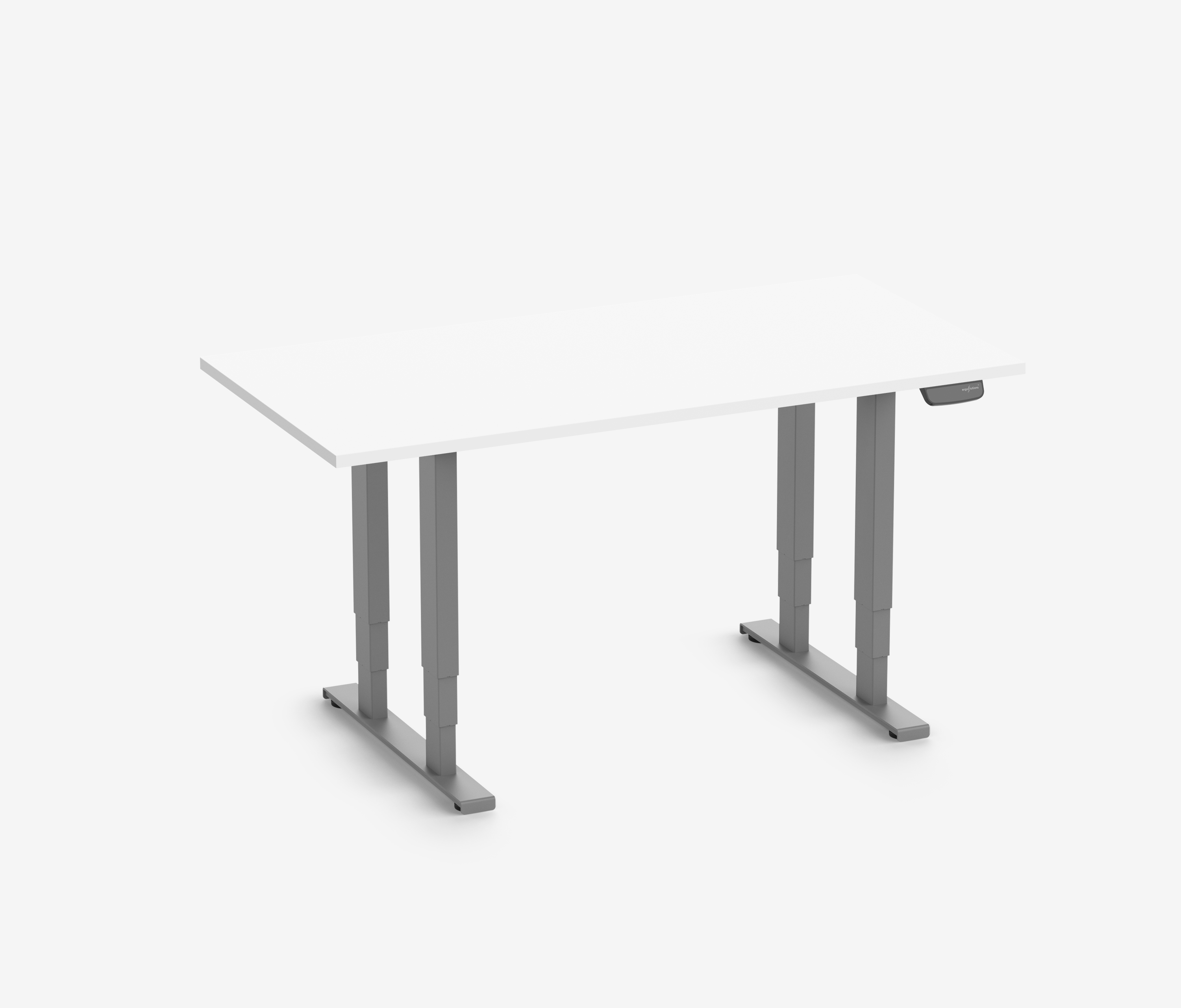 Schwerlasttisch mit Melaminplatte, 160x80 Topweiß Grau