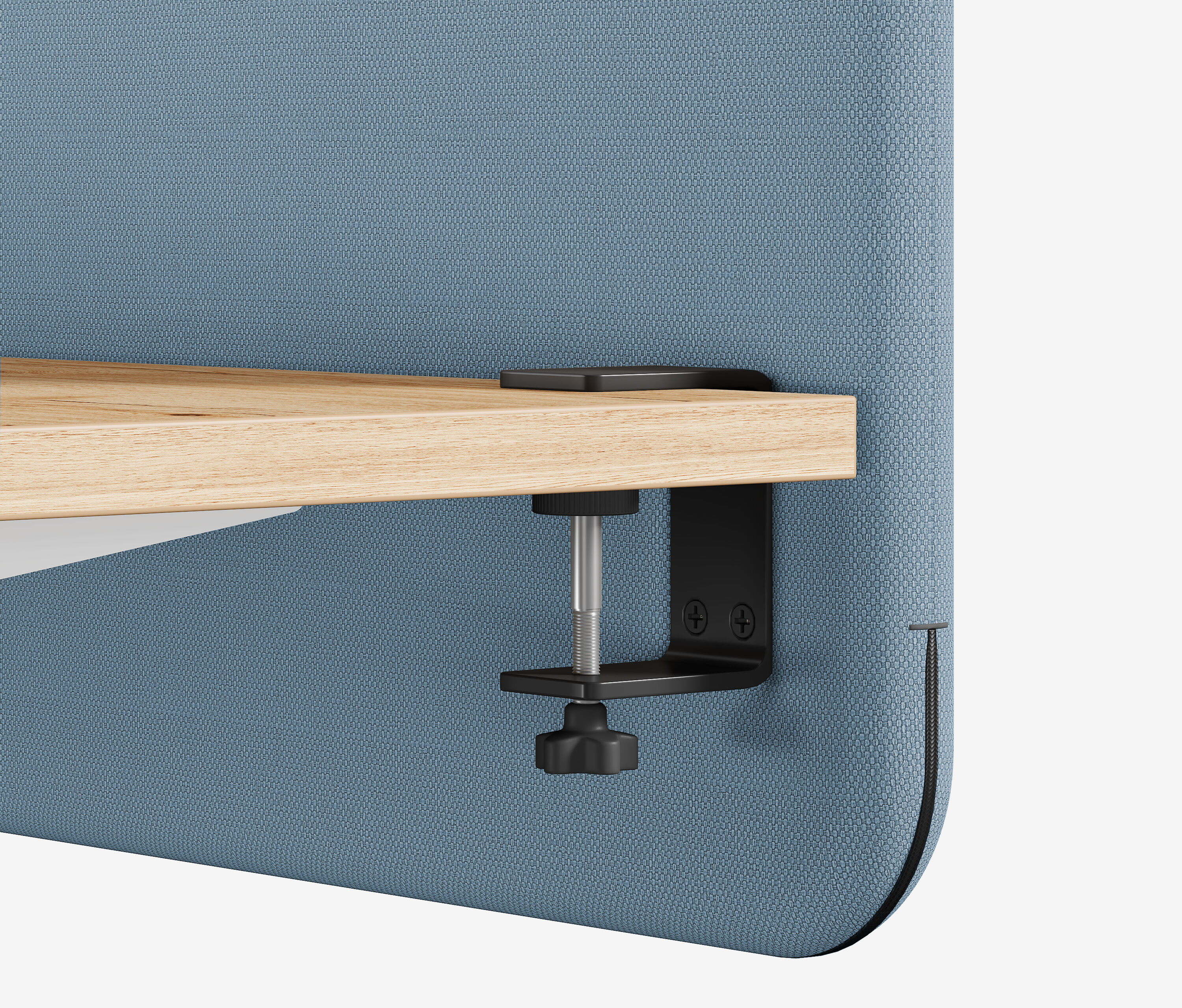 Textiel akoestisch scheidingswand bureau Grijs Wit 80x65cm