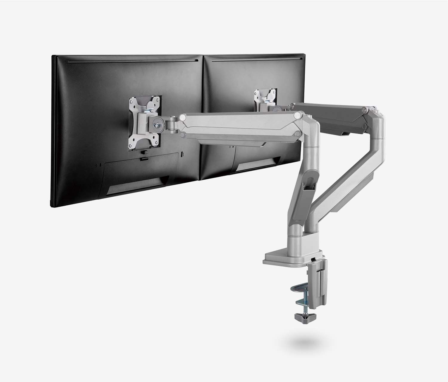 Dual Gasdruck Monitorarm - silber