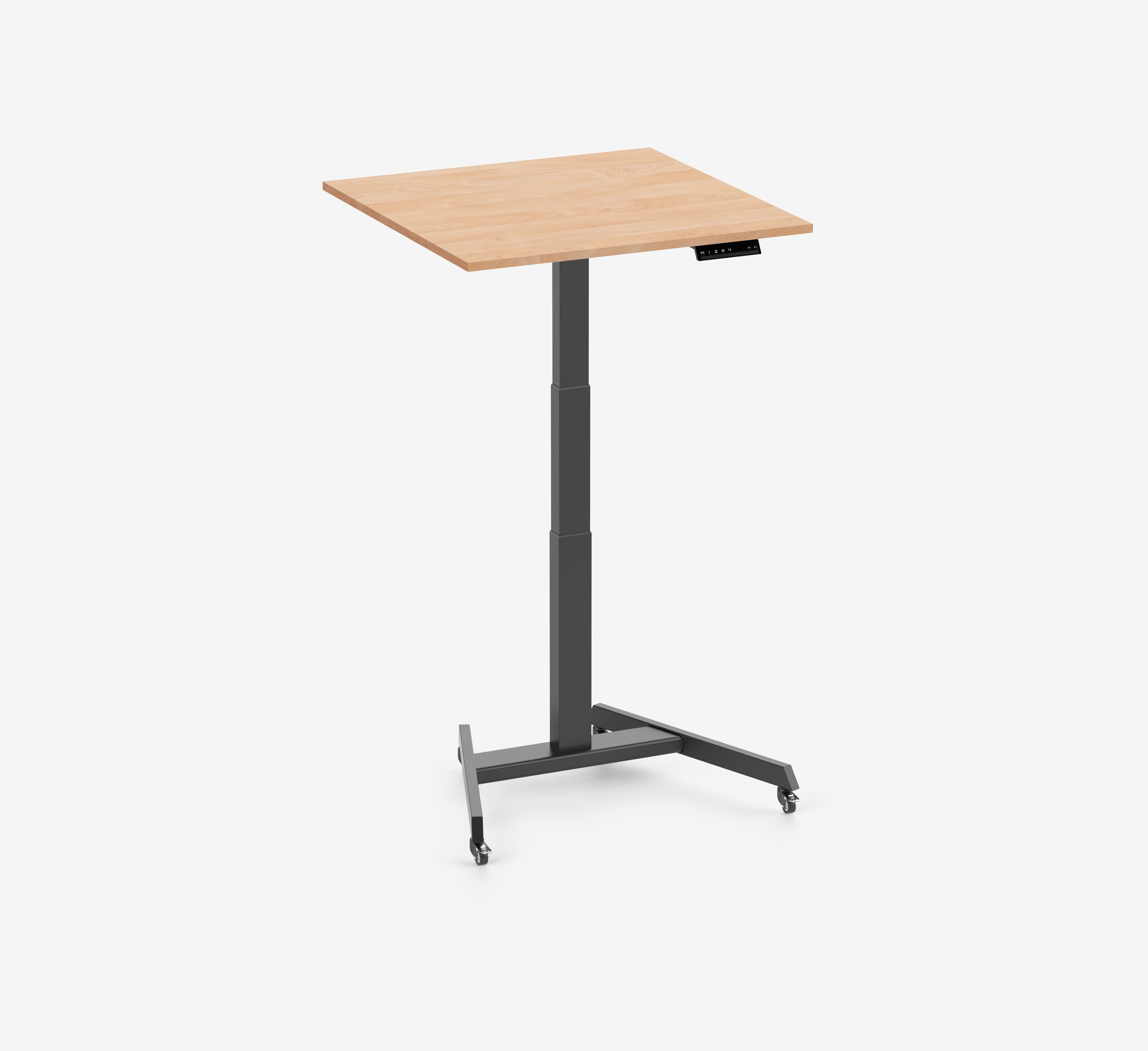 FOKUS Single Schreibtisch Schwarz Buche 80x80