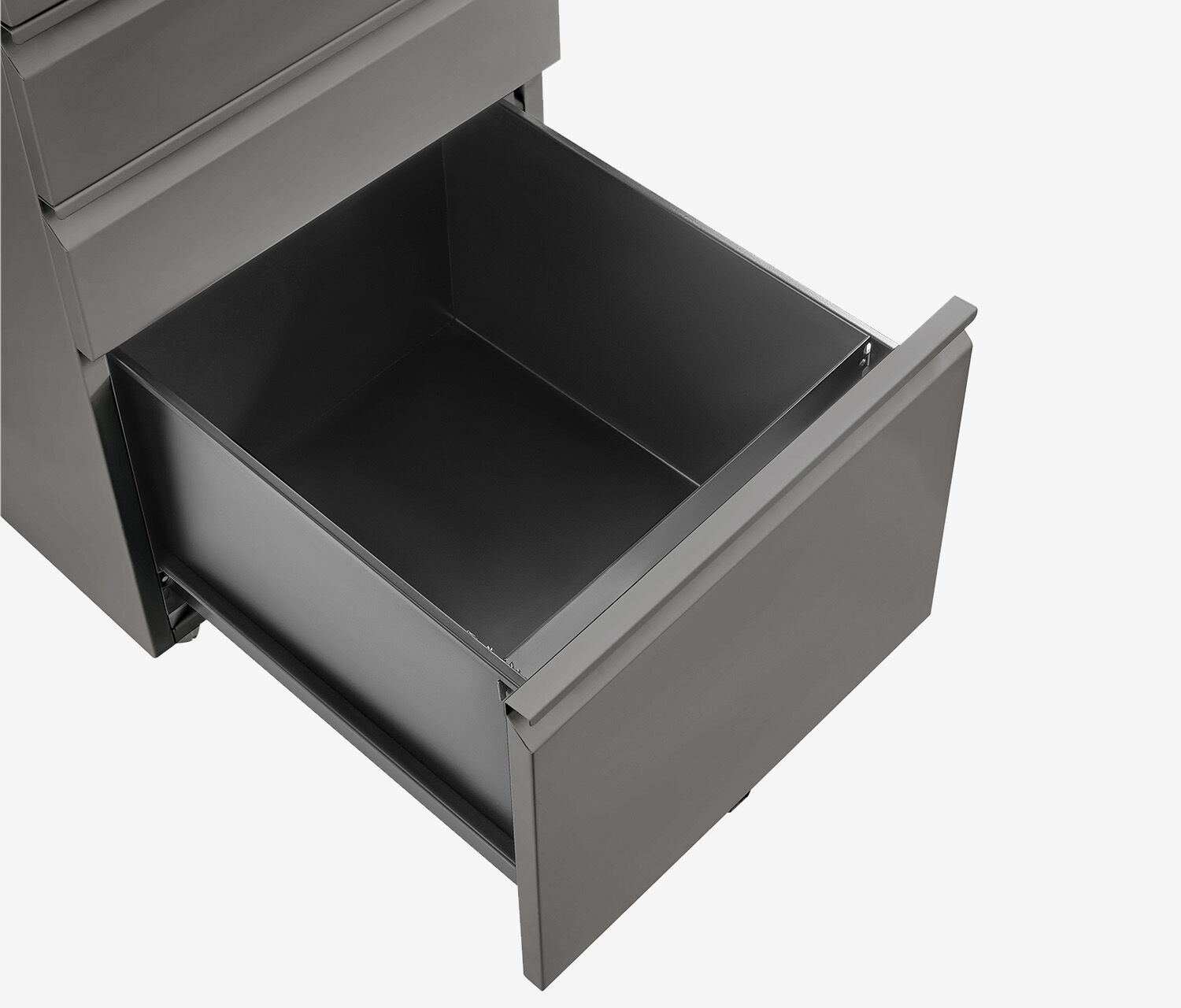 Metallrollcontainer Grau Weiß