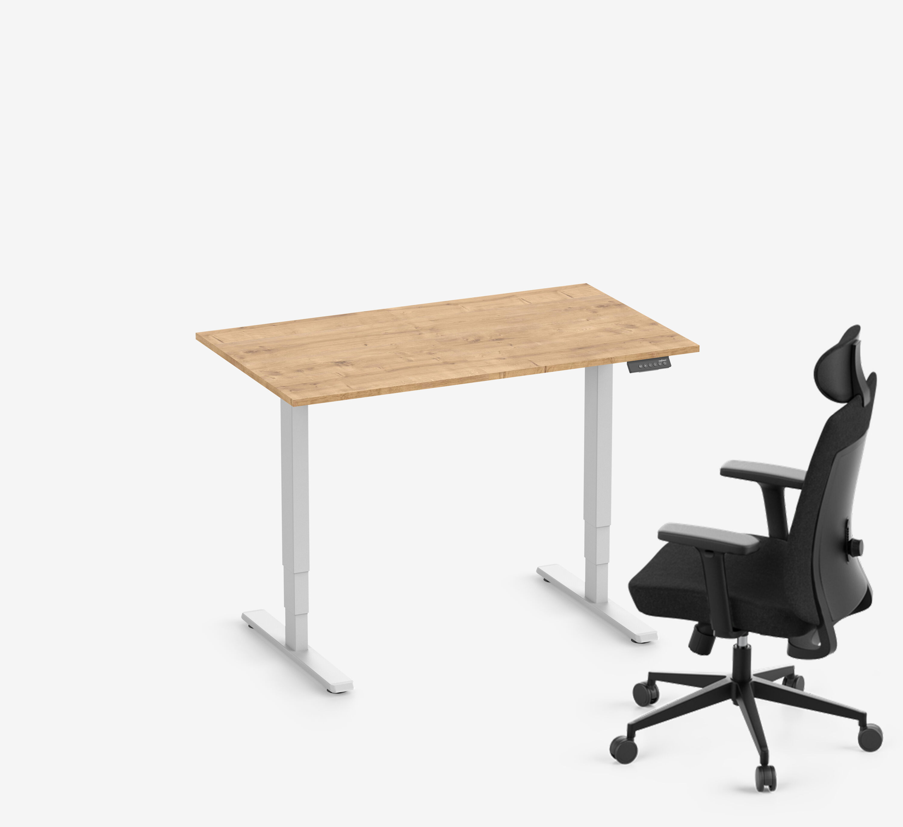 FOKUS + Stoel Wit Eiken Normaal 1200 x 70 x 19 mm