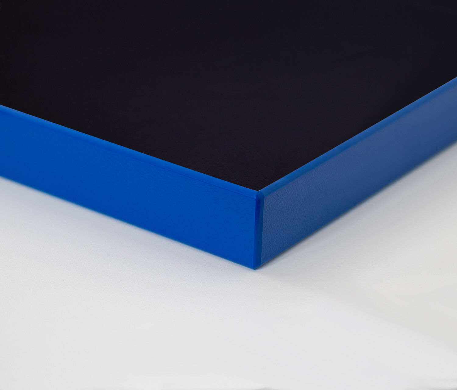 Gaming Tischplatte Cockpit, Schwarz, Klassik, 1800 x 800 x 19 mm, Kante Royal Blue