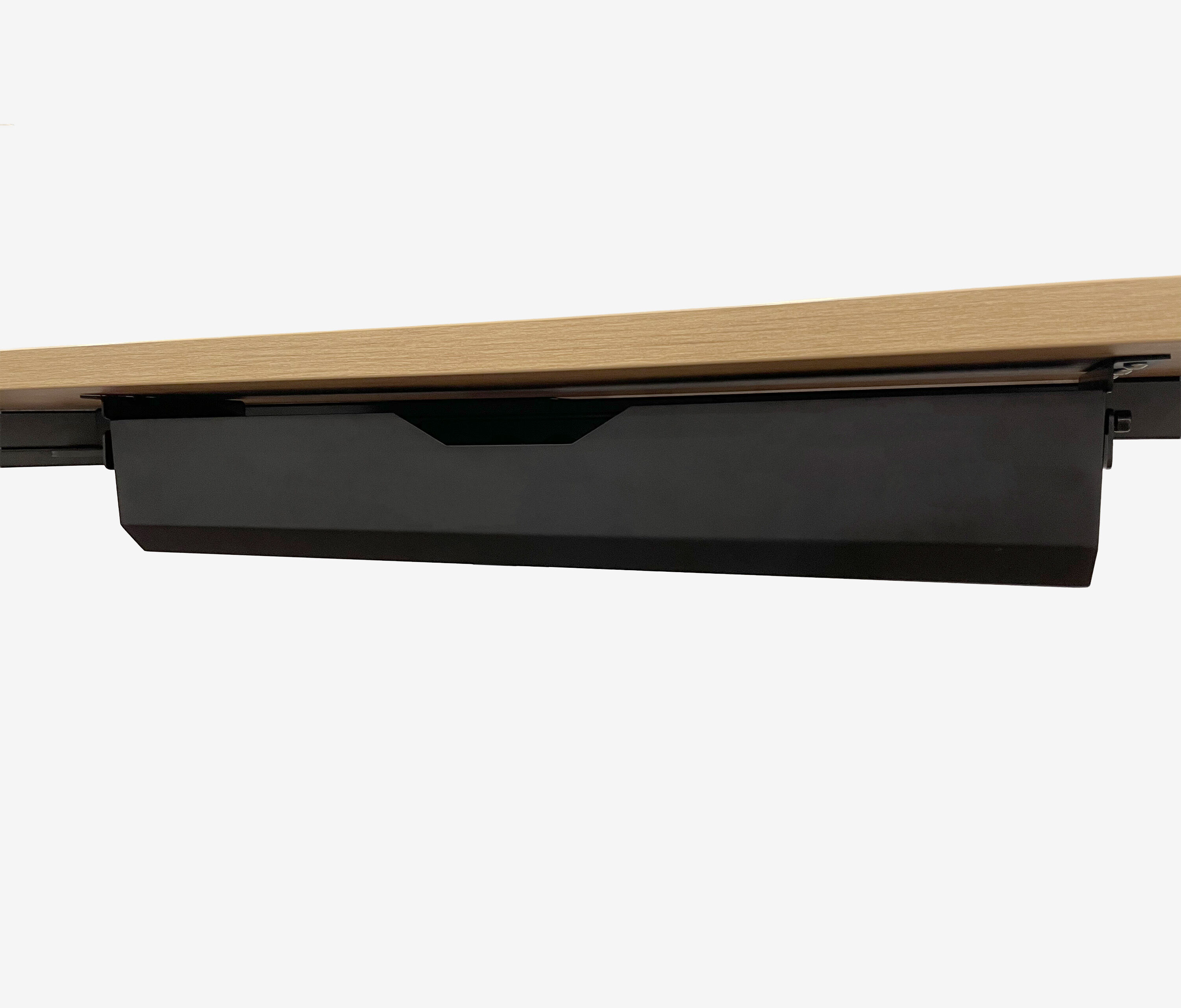 Kabelwanne mit optional integrierter Steckdose Grau Ohne Steckdose