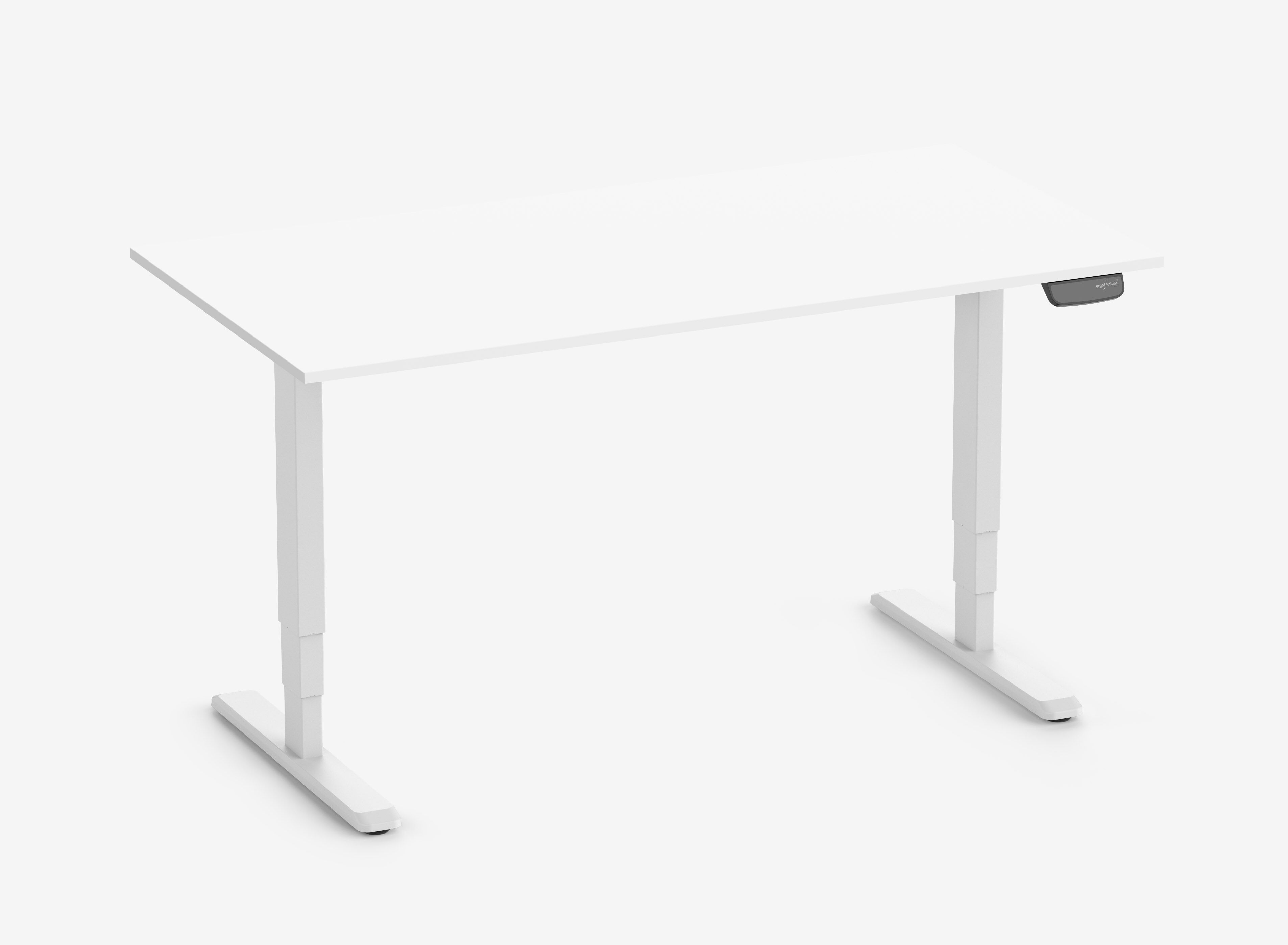 PRIMUS Rechthoekig bureau, frame wit, tafelblad 1600 x 800 x 25 mm Topwit