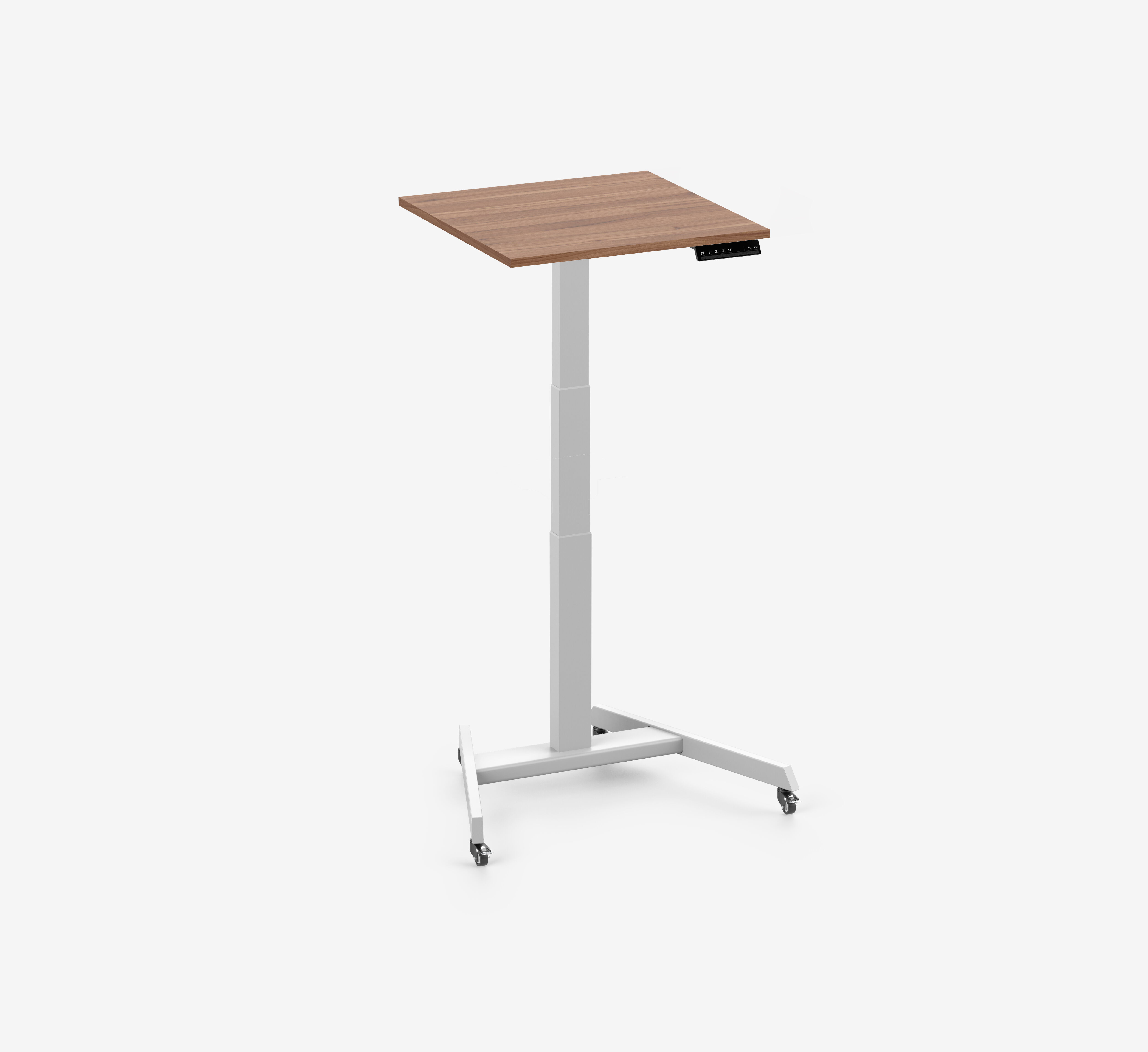 FOKUS Single Schreibtisch Weiß Nussbaum 60x60