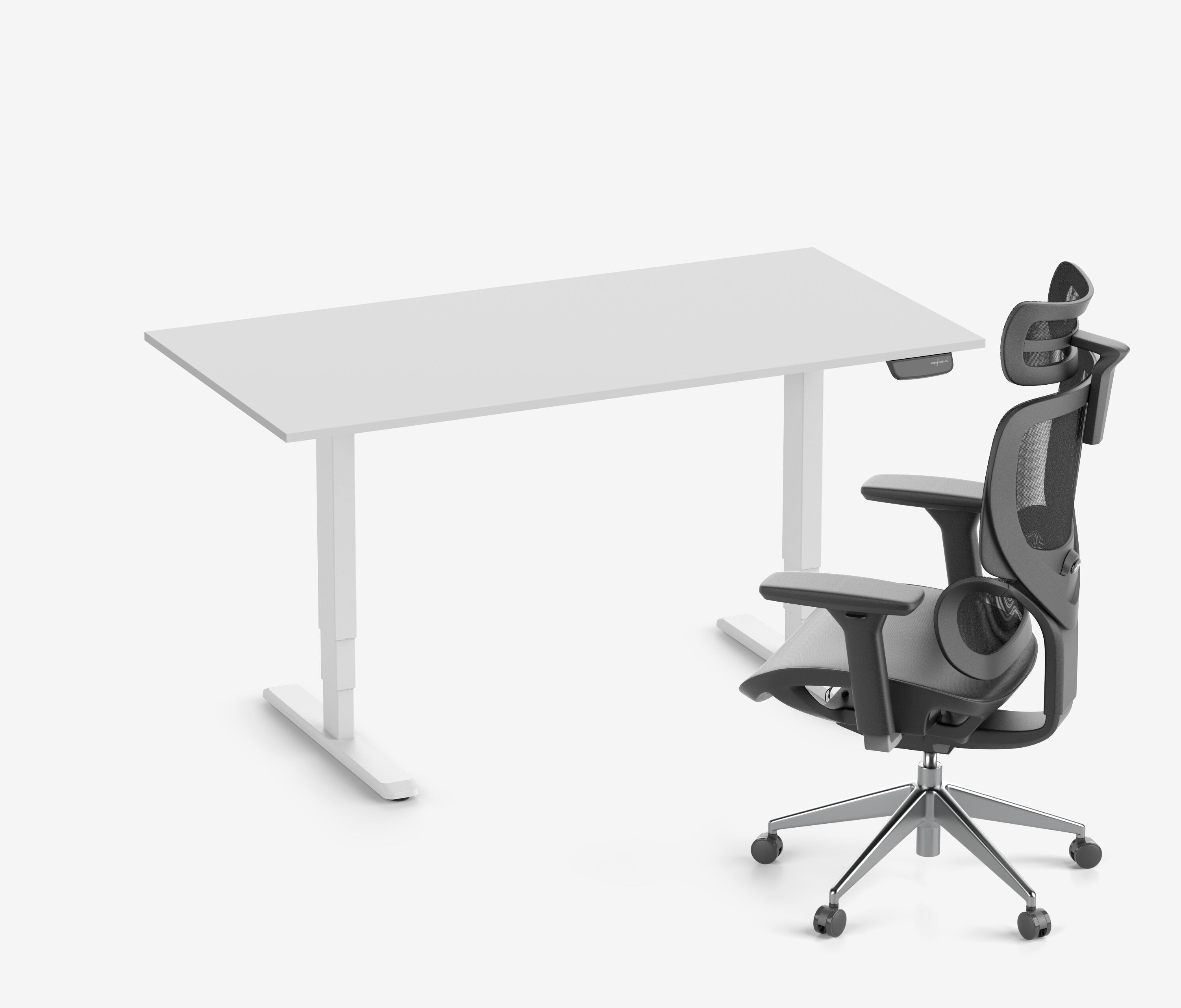 PRIMUS + Stuhl Weiß 140x80 Lichtgrau