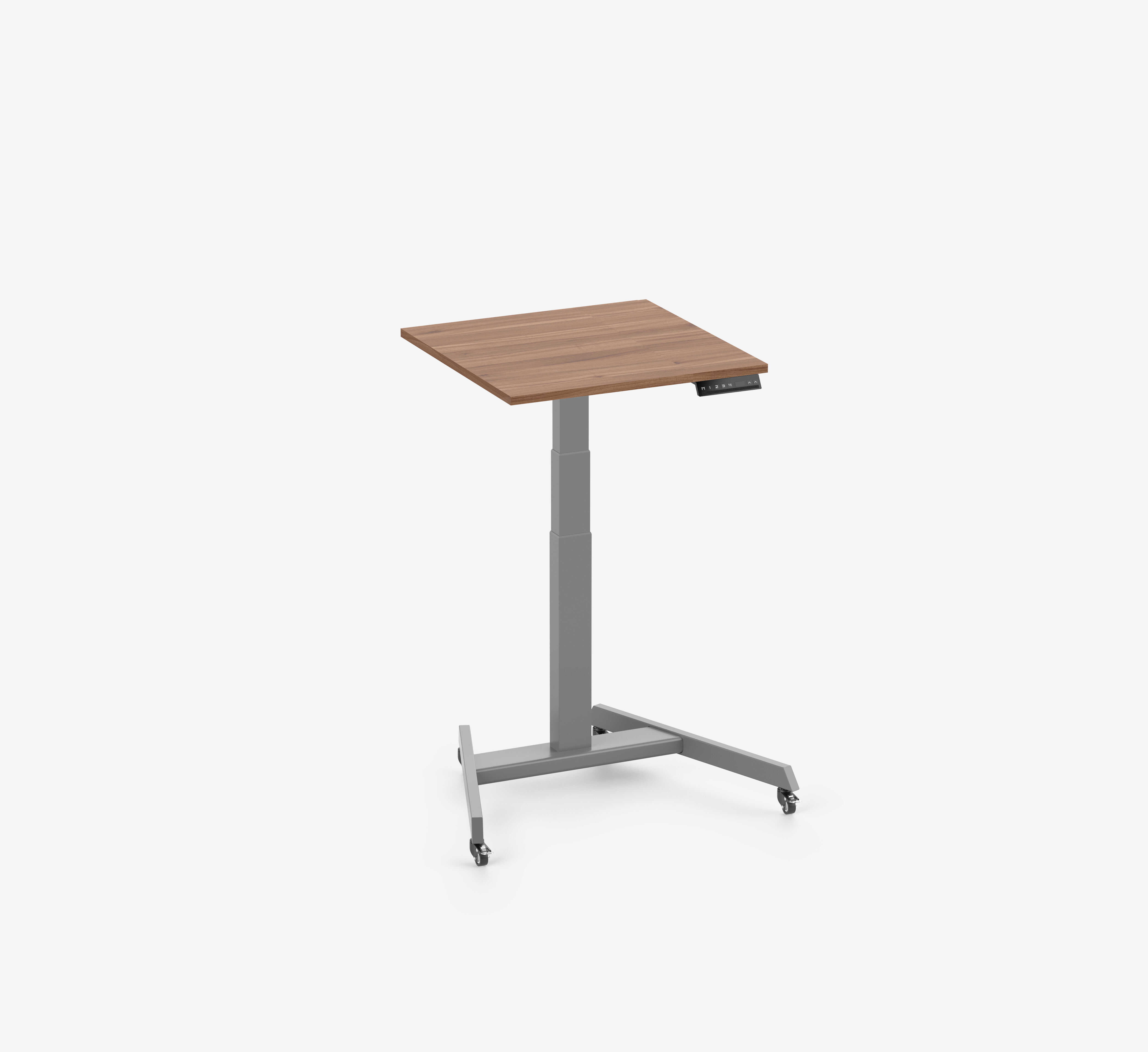 FOKUS Single Schreibtisch Grau Nussbaum 60x60