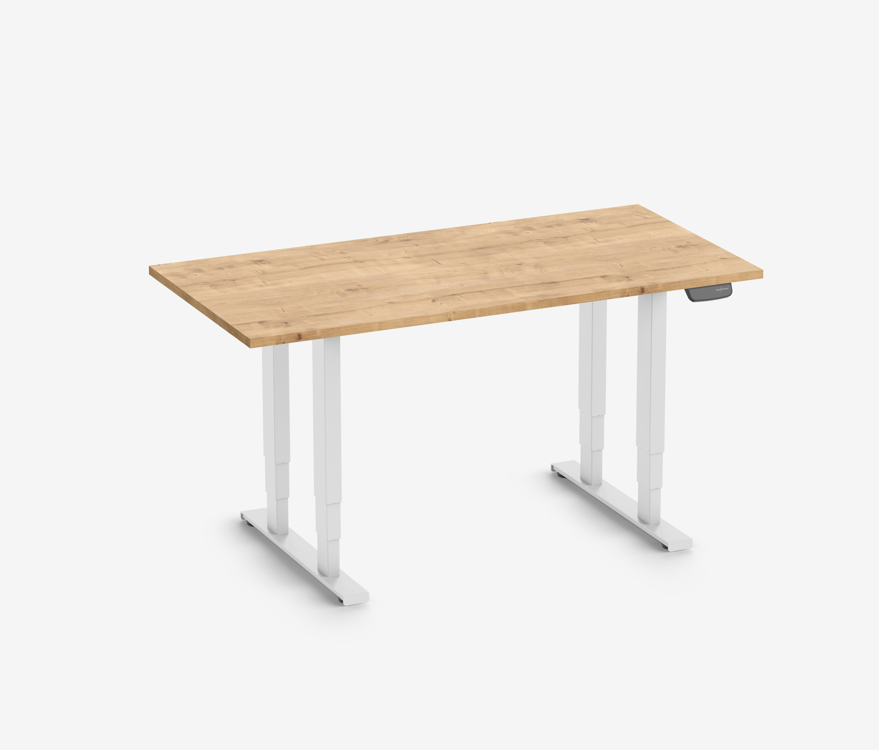 Zware tafel met melamineblad, 160x80 Eiken Wit